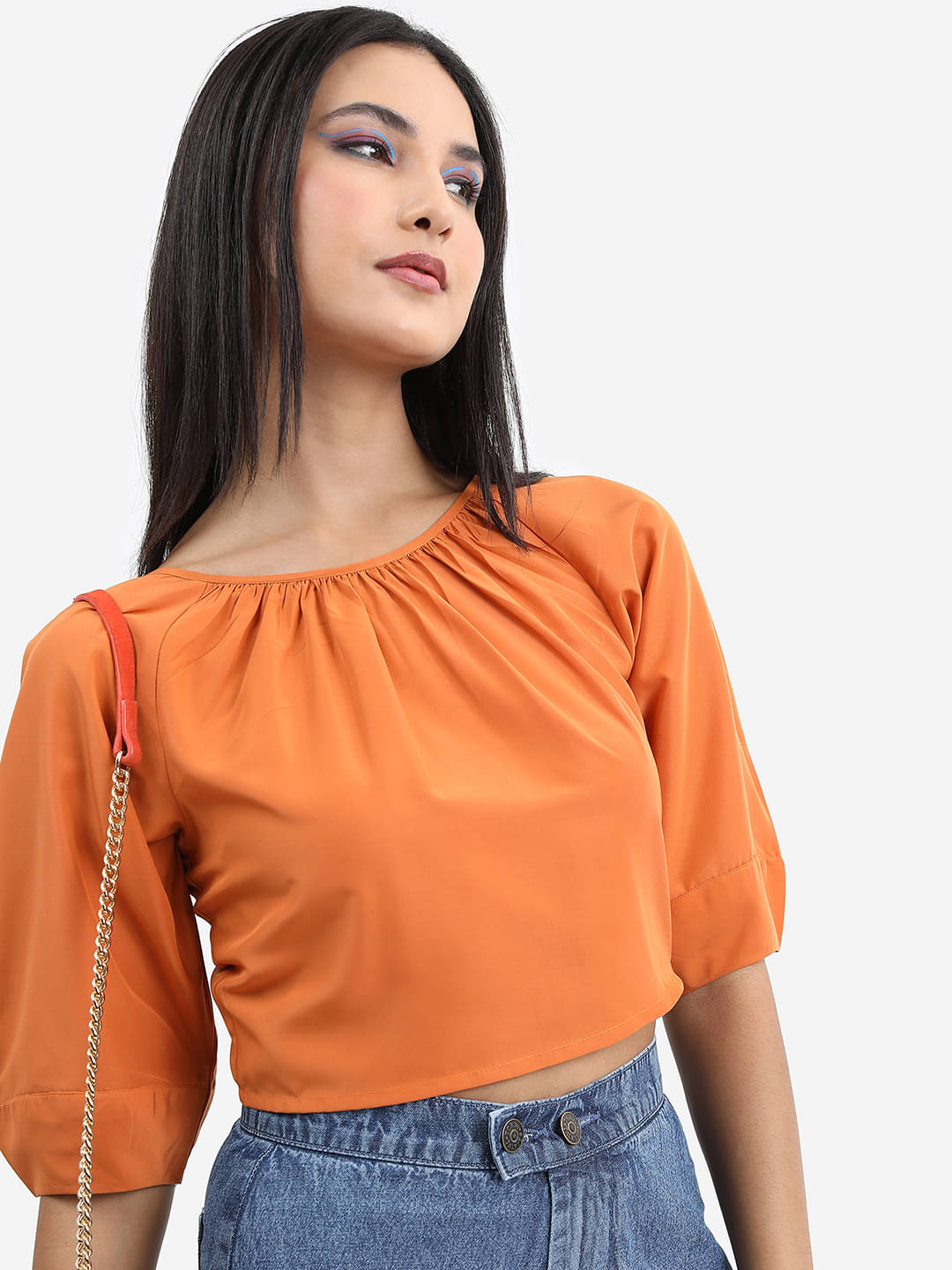     			Tokyo Talkies Women's Polyester Regular Top ( Brown )