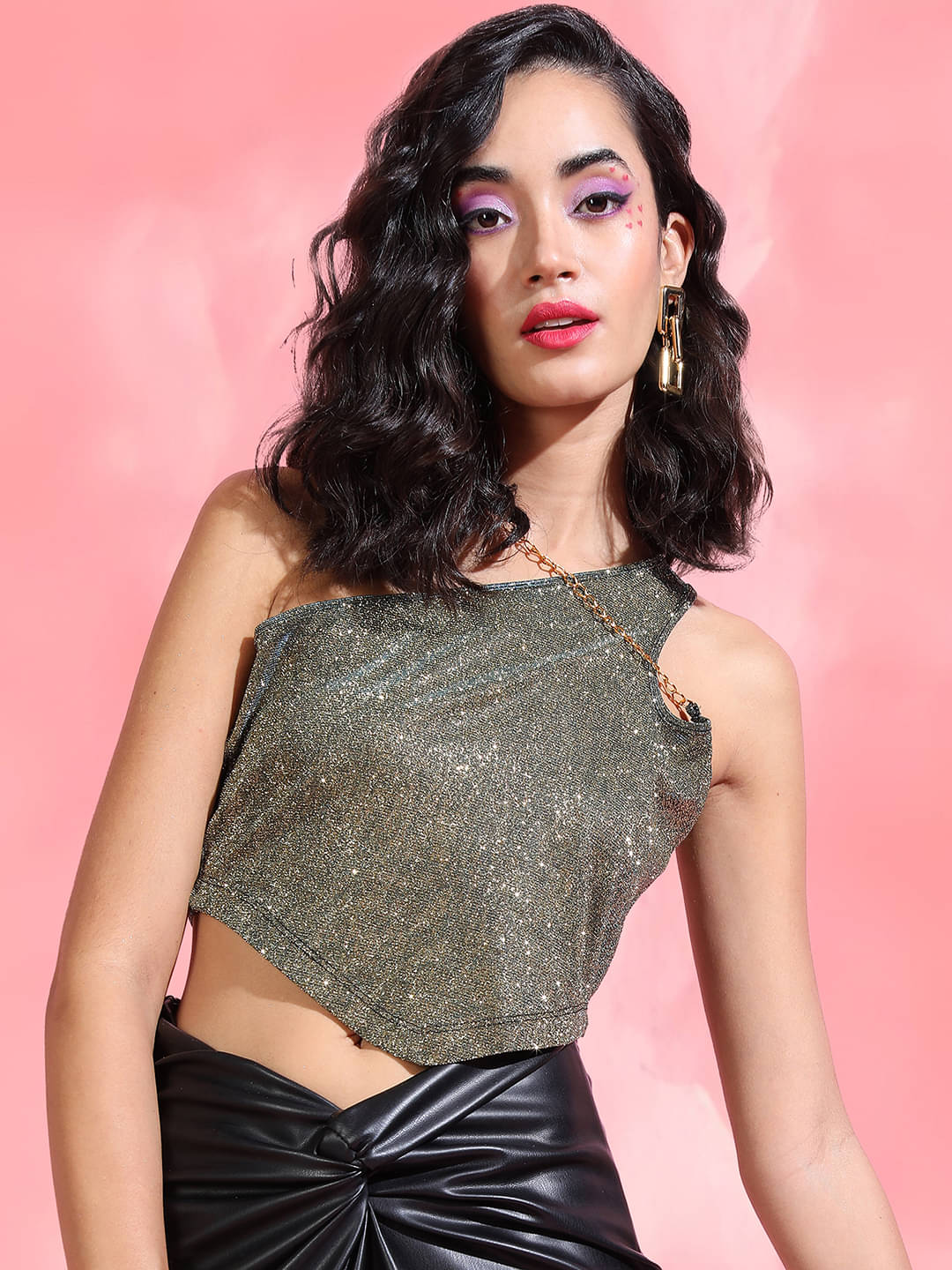     			Tokyo Talkies Women's Polyester Regular Top ( Multicolor )
