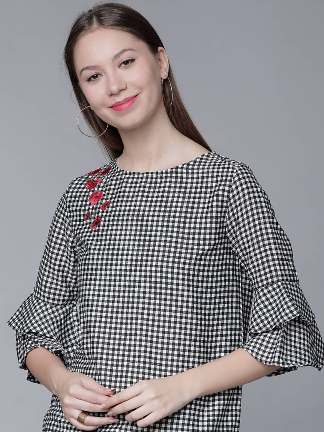     			Tokyo Talkies Women's Polyester Regular Top ( Multicolor )