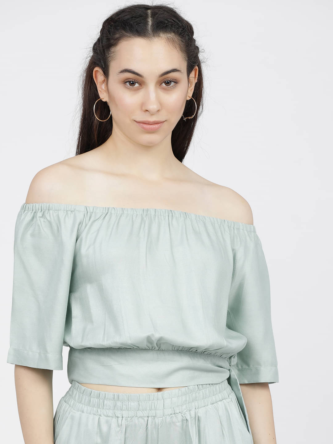 Tokyo Talkies Women's Viscose Regular Top ( Green )     			Tokyo Talkies Women's Viscose Regular Top ( Green )