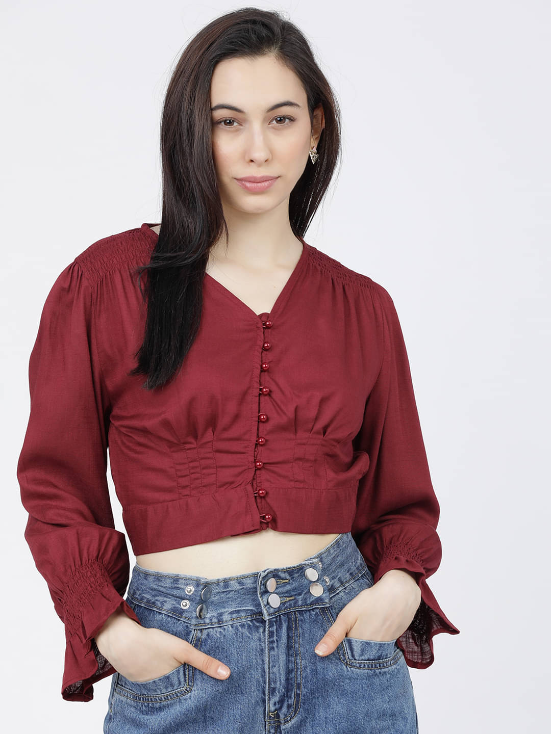     			Tokyo Talkies Women's Viscose Regular Top ( Purple )