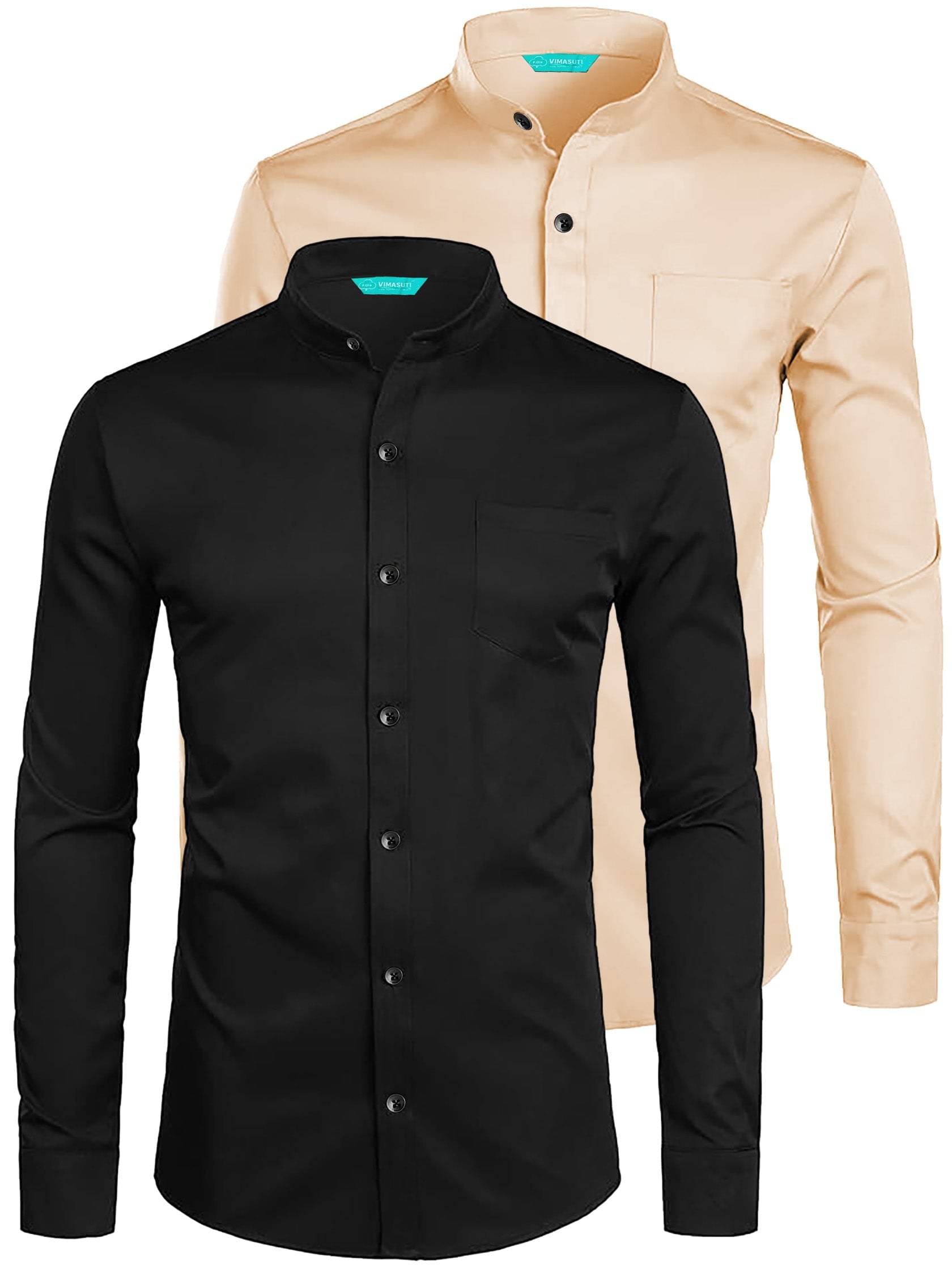 VIMASUTI Cotton Blend Slim Fit Solids Full Sleeves Men's Casual Shirt - Orange ( Pack of 2 )     			VIMASUTI Cotton Blend Slim Fit Solids Full Sleeves Men's Casual Shirt - Orange ( Pack of 2 )