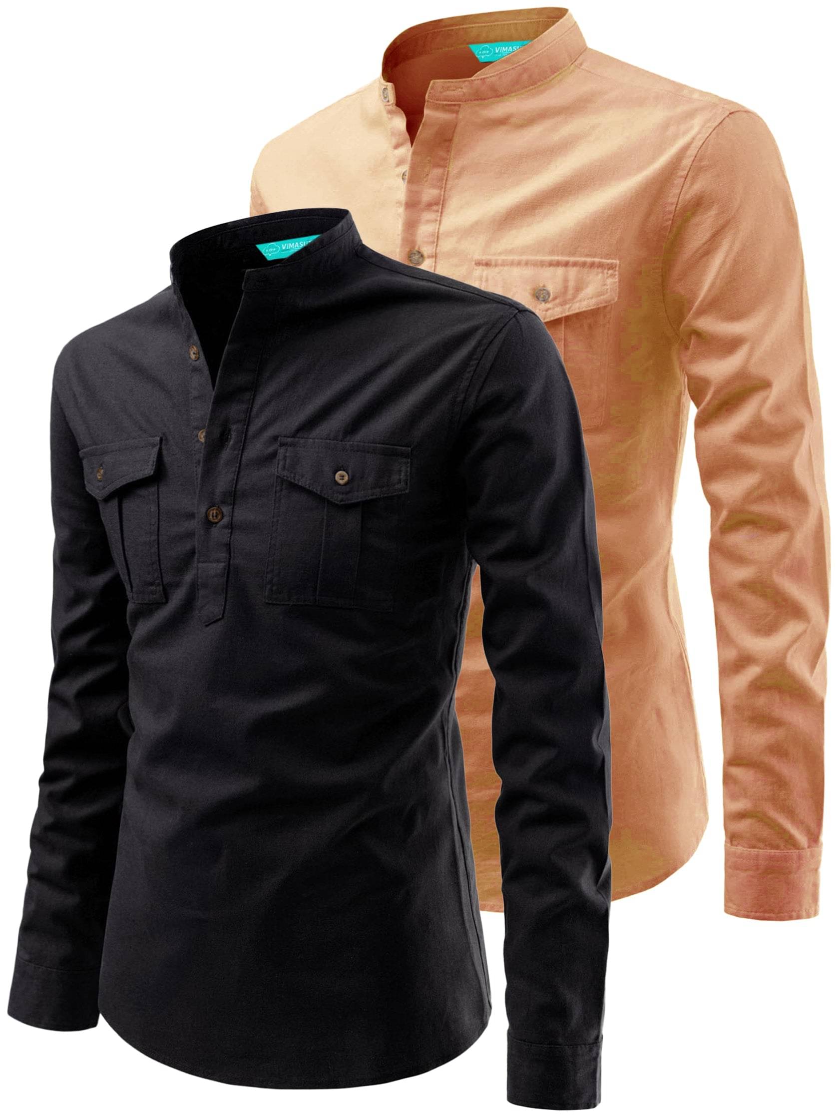     			VIMASUTI Orange Cotton Men's Regular Kurta ( Pack of 2 )