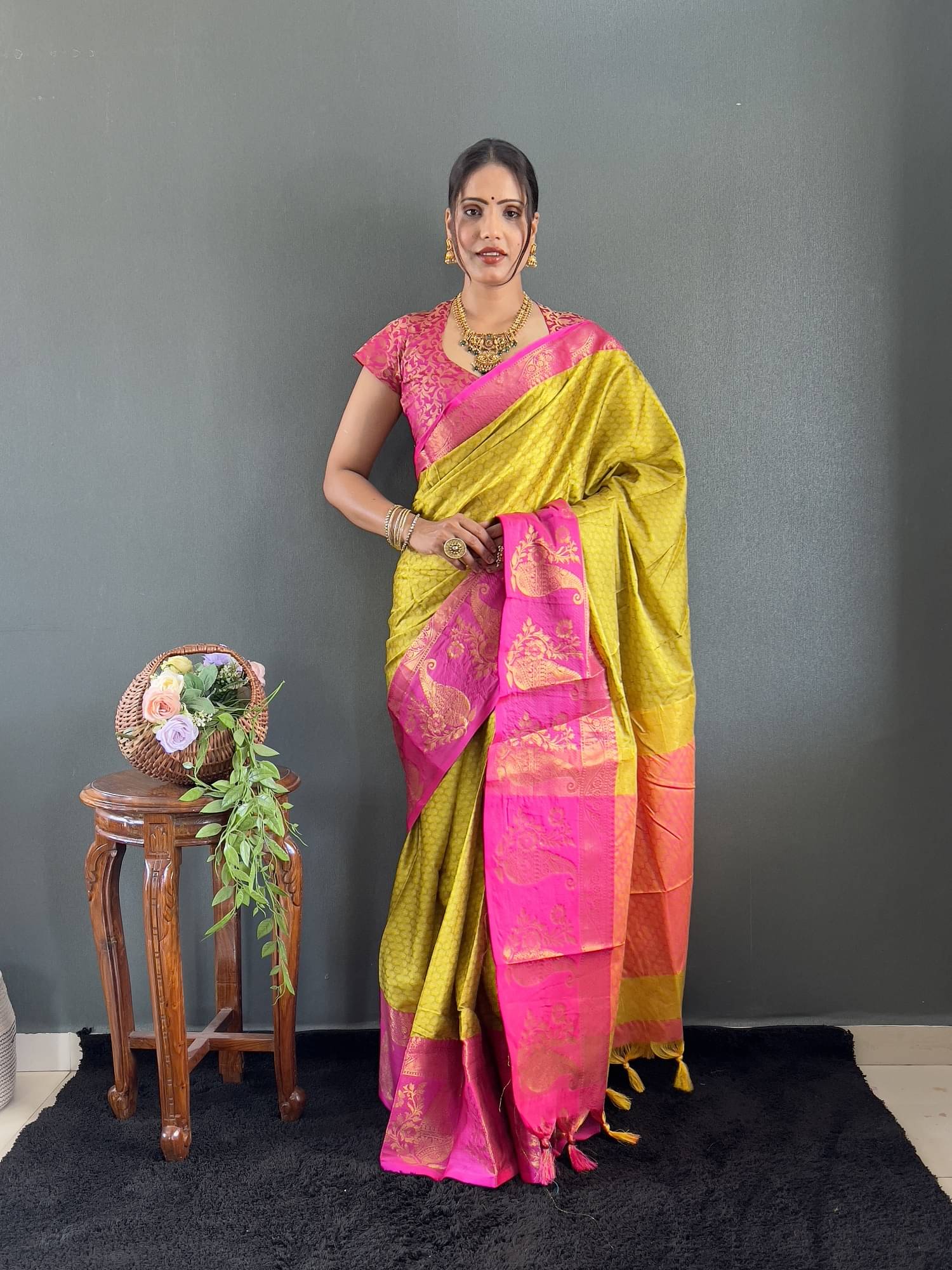 Apnisha Silk Embellished Saree With Unstitched Blouse Piece ( Multicolor 8 ) Apnisha Silk Embellished Saree With Unstitched Blouse Piece ( Multicolor 8 )