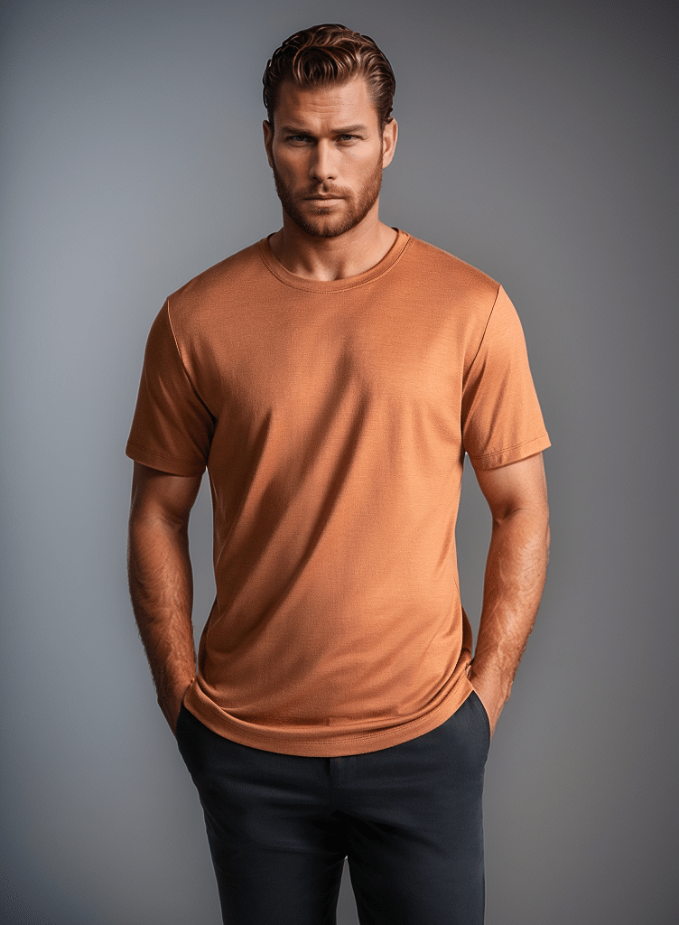     			BLUEFICUS Men Polyester Regular Fit Solid T-Shirt ( Brown )