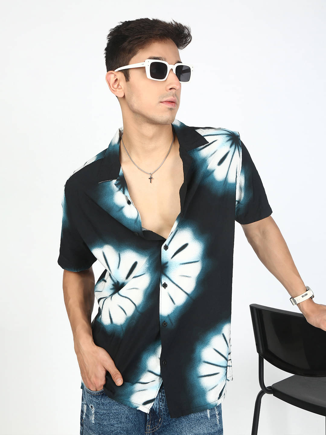     			Bene Kleed Polyester Regular Fit Dyed Half Sleeves Men's Casual Shirt - Multicolor ( Pack of 1 )