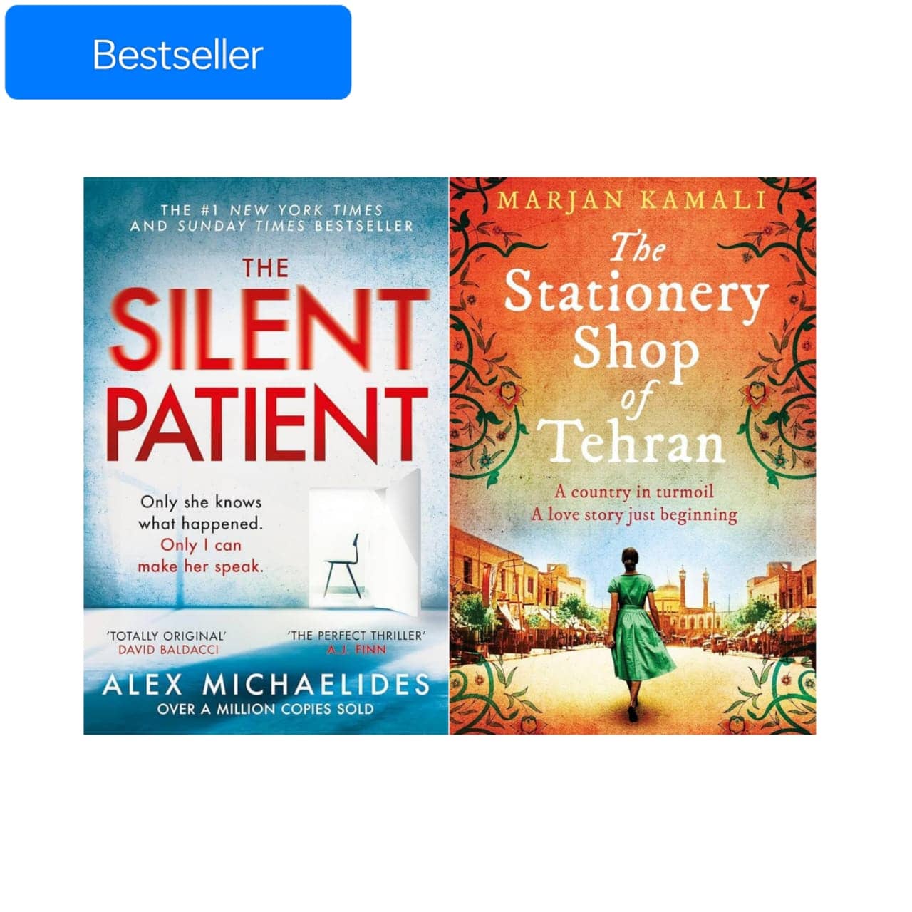 Bestselling Books The Silent Patient & The Stationery Shop of Tehran