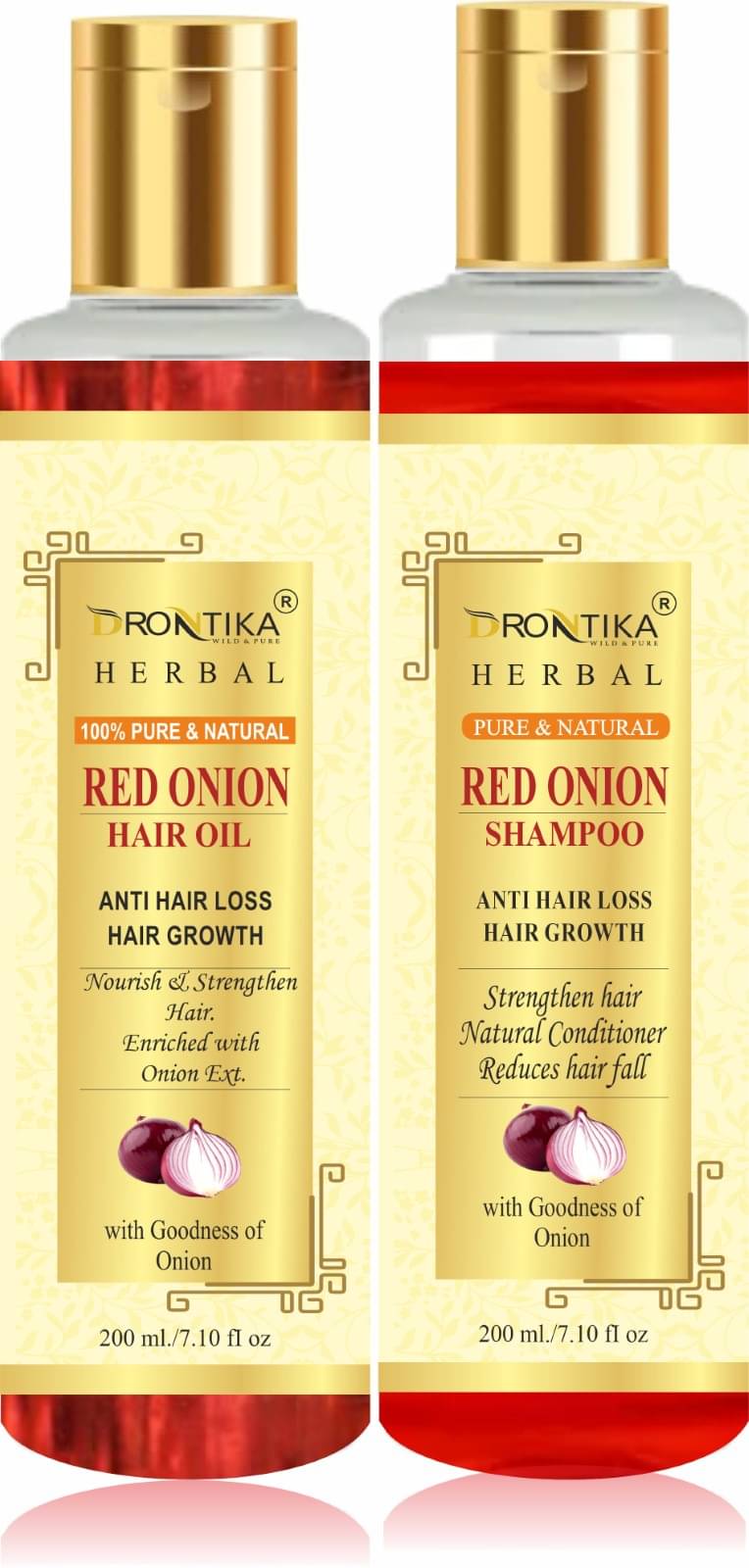     			DRONTIKA Anti Dandruff Onion Oil 400 ml ( Pack of 2 )