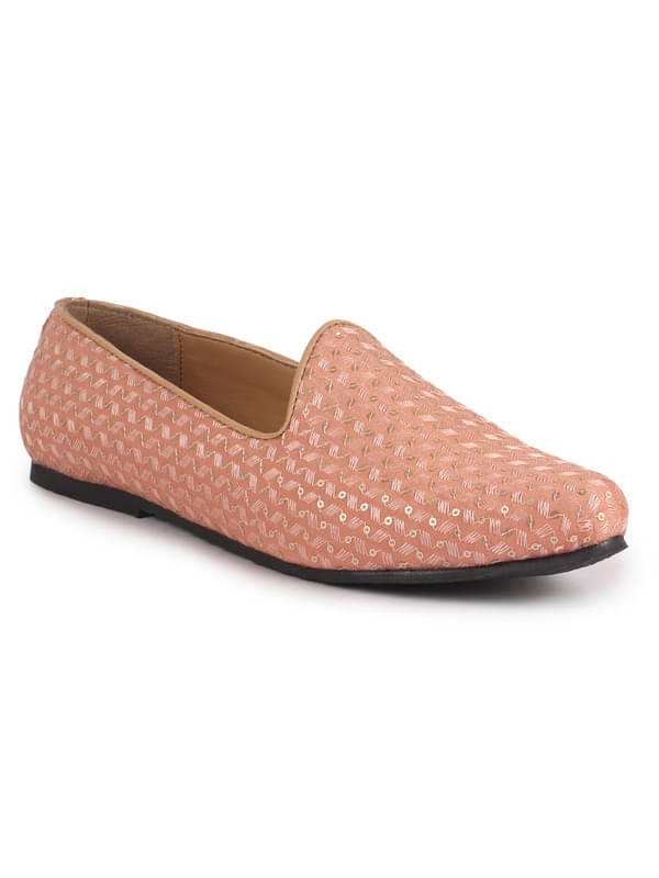 FAUSTO FAUSTO Orange Embroidery Sequin Ethnic Slip On Juttis and Mojaris for Wedding|Traditional Sherwani Shoes|Party Slip-On Kurta Shoe FAUSTO FAUSTO Orange Embroidery Sequin Ethnic Slip On Juttis and Mojaris for Wedding|Traditional Sherwani Shoes|Party Slip-On Kurta Shoe