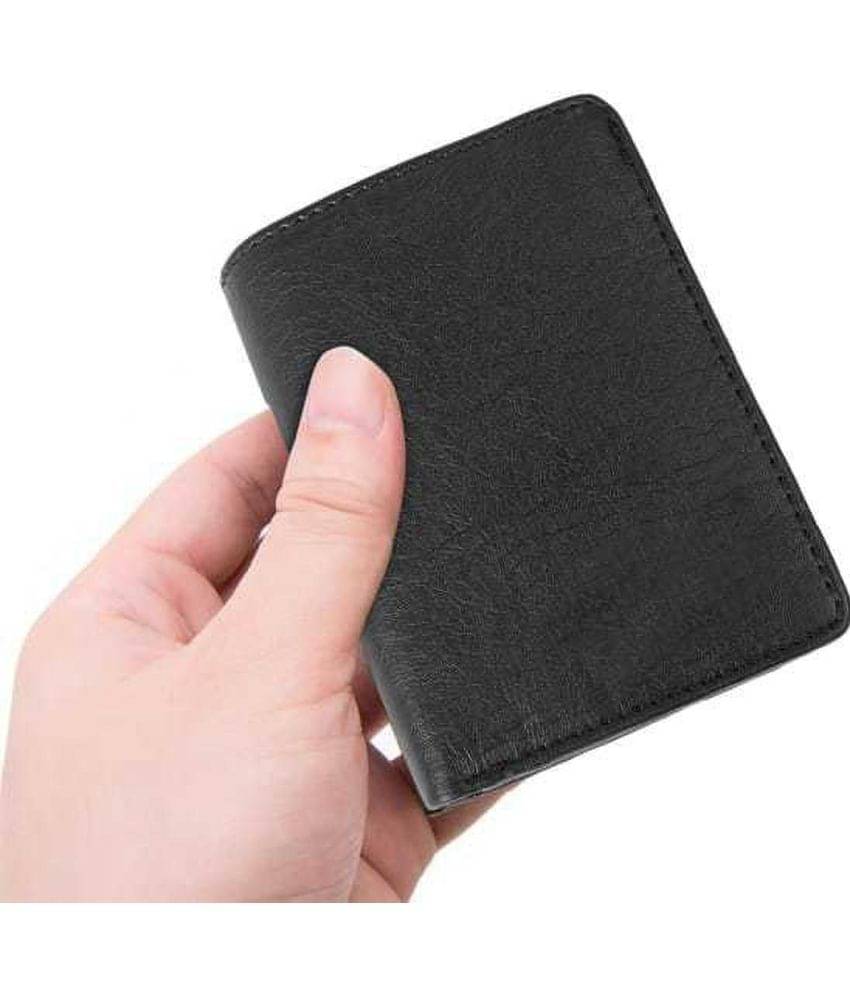     			JDL PU Solid Men's Regular Wallet With 10 Slots For Card ( Black , Pack of 1 )