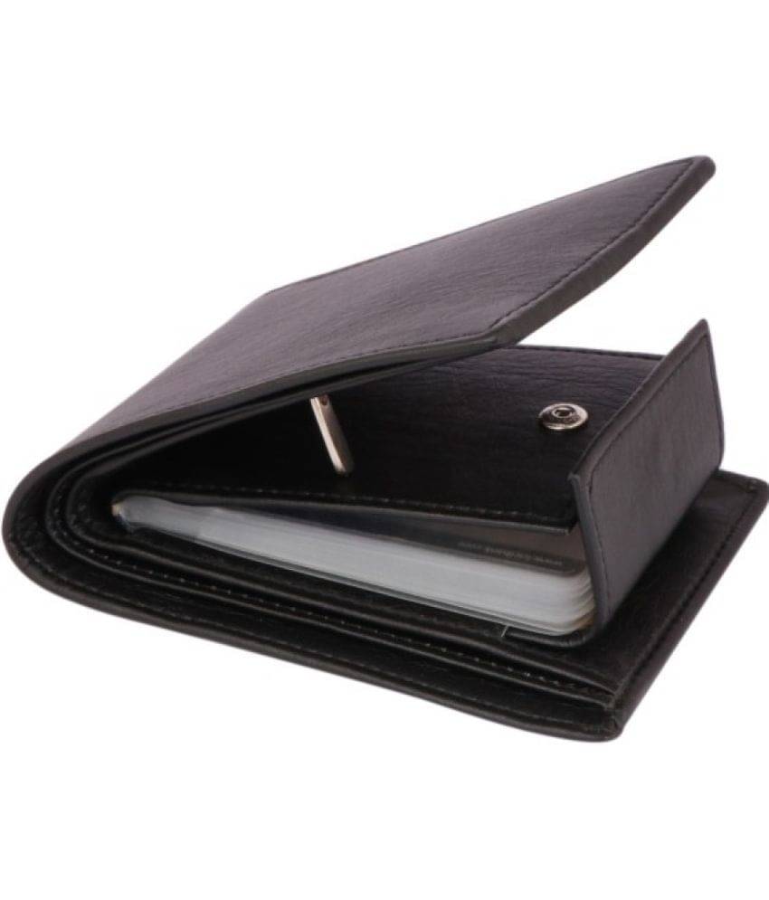     			JDL PU Solid Men's Regular Wallet With More Than 10 Slots For Card ( Black , Pack of 1 )