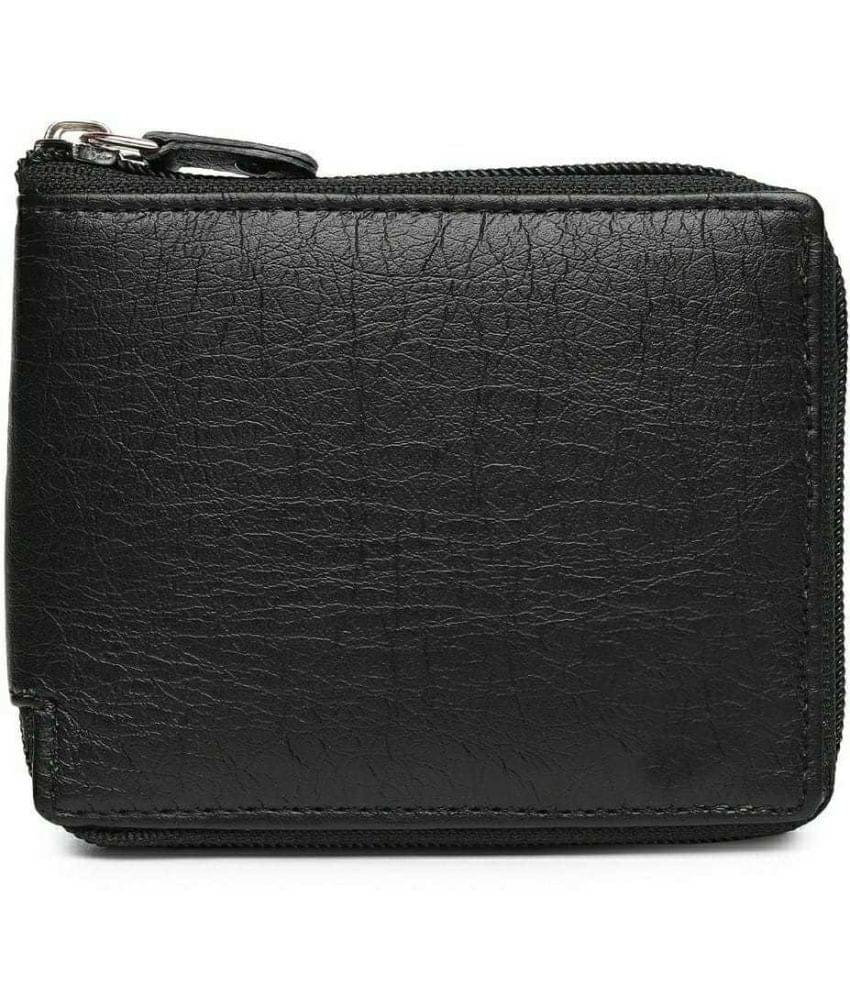     			JDL PU Solid Men's Regular Wallet With 10 Slots For Card ( Black , Pack of 1 )