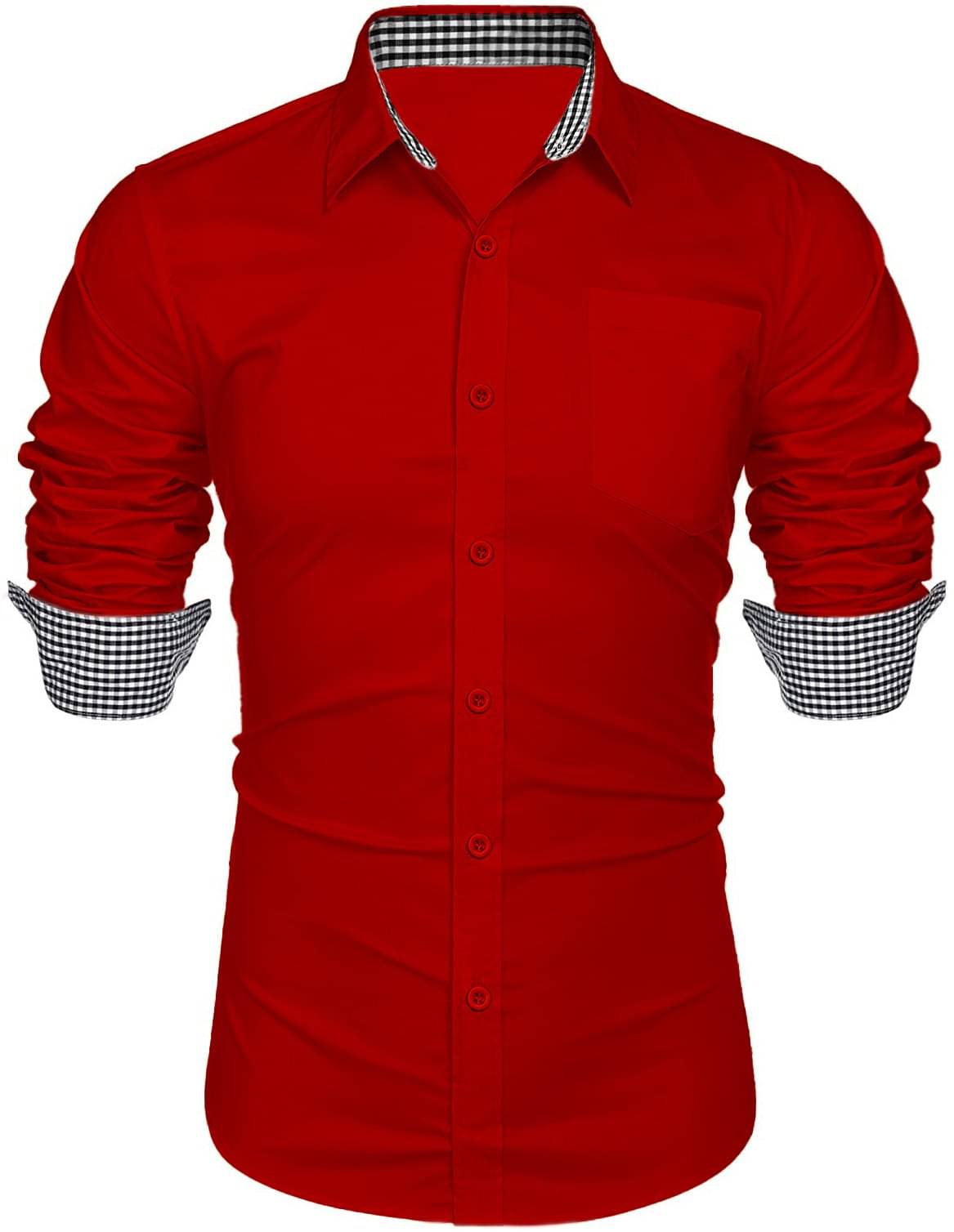 KAKIDO Cotton Blend Regular Fit Solids Full Sleeves Men's Casual Shirt - Red ( Pack of 1 ) KAKIDO Cotton Blend Regular Fit Solids Full Sleeves Men's Casual Shirt - Red ( Pack of 1 )