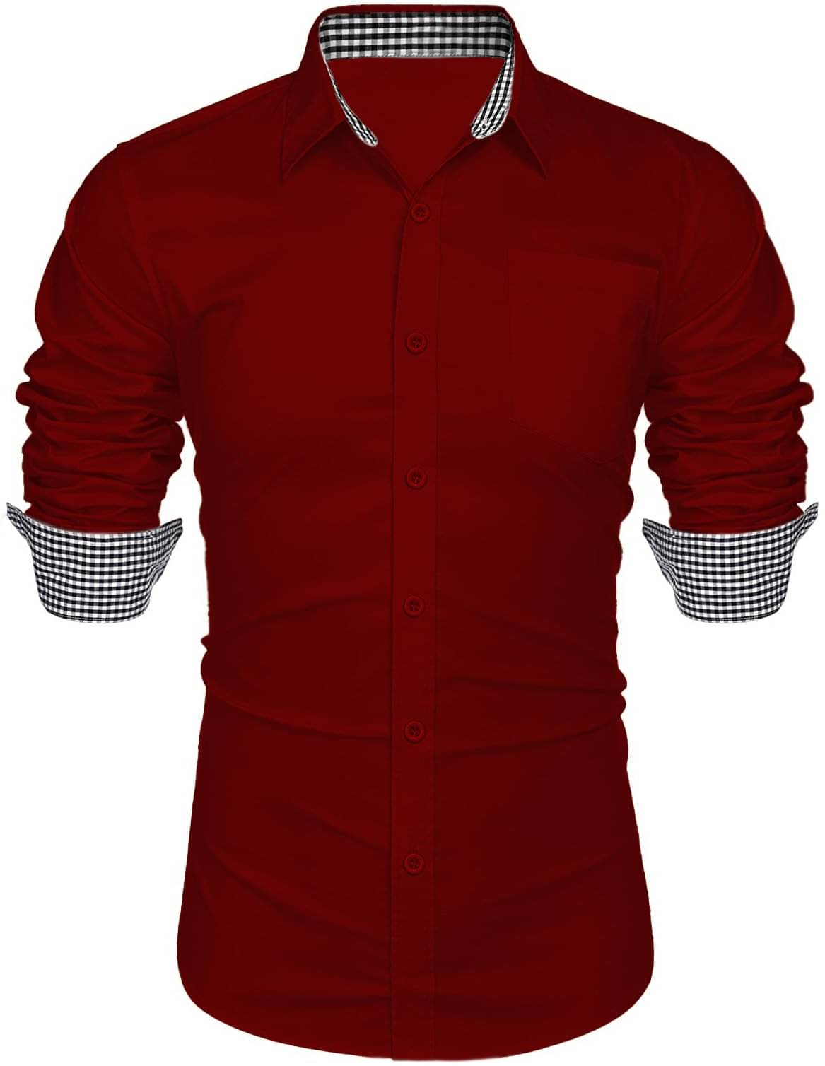 KAKIDO Cotton Blend Regular Fit Solids Full Sleeves Men's Casual Shirt - Maroon ( Pack of 1 ) KAKIDO Cotton Blend Regular Fit Solids Full Sleeves Men's Casual Shirt - Maroon ( Pack of 1 )