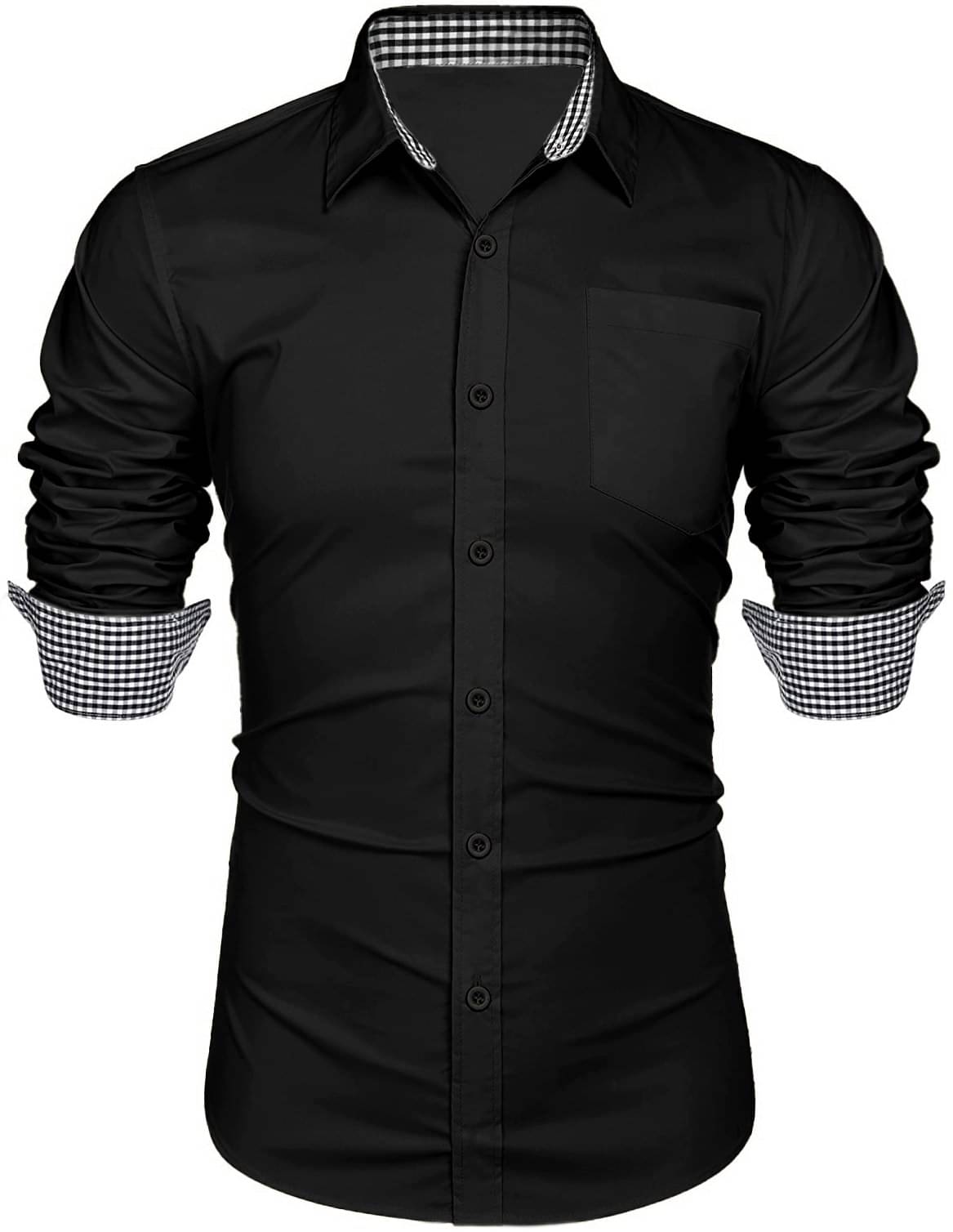 KAKIDO Cotton Blend Regular Fit Solids Full Sleeves Men's Casual Shirt - Black ( Pack of 1 ) KAKIDO Cotton Blend Regular Fit Solids Full Sleeves Men's Casual Shirt - Black ( Pack of 1 )