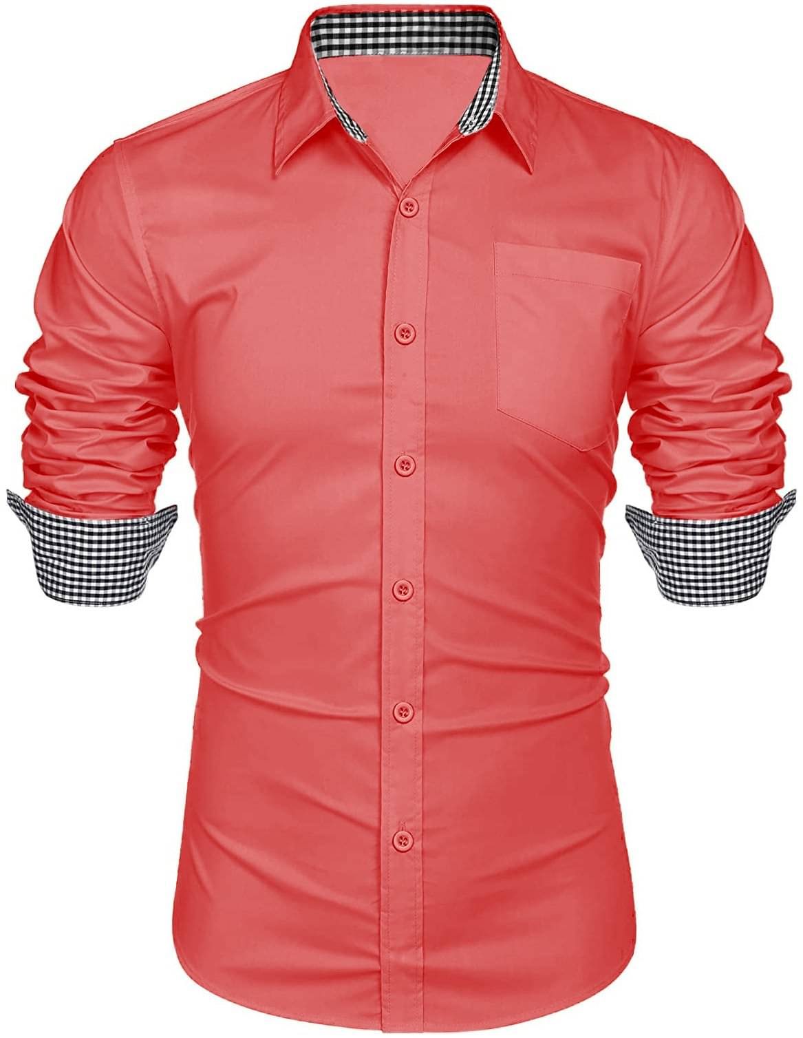 KAKIDO Cotton Blend Regular Fit Solids Full Sleeves Men's Casual Shirt - Fluorescent Pink ( Pack of 1 ) KAKIDO Cotton Blend Regular Fit Solids Full Sleeves Men's Casual Shirt - Fluorescent Pink ( Pack of 1 )