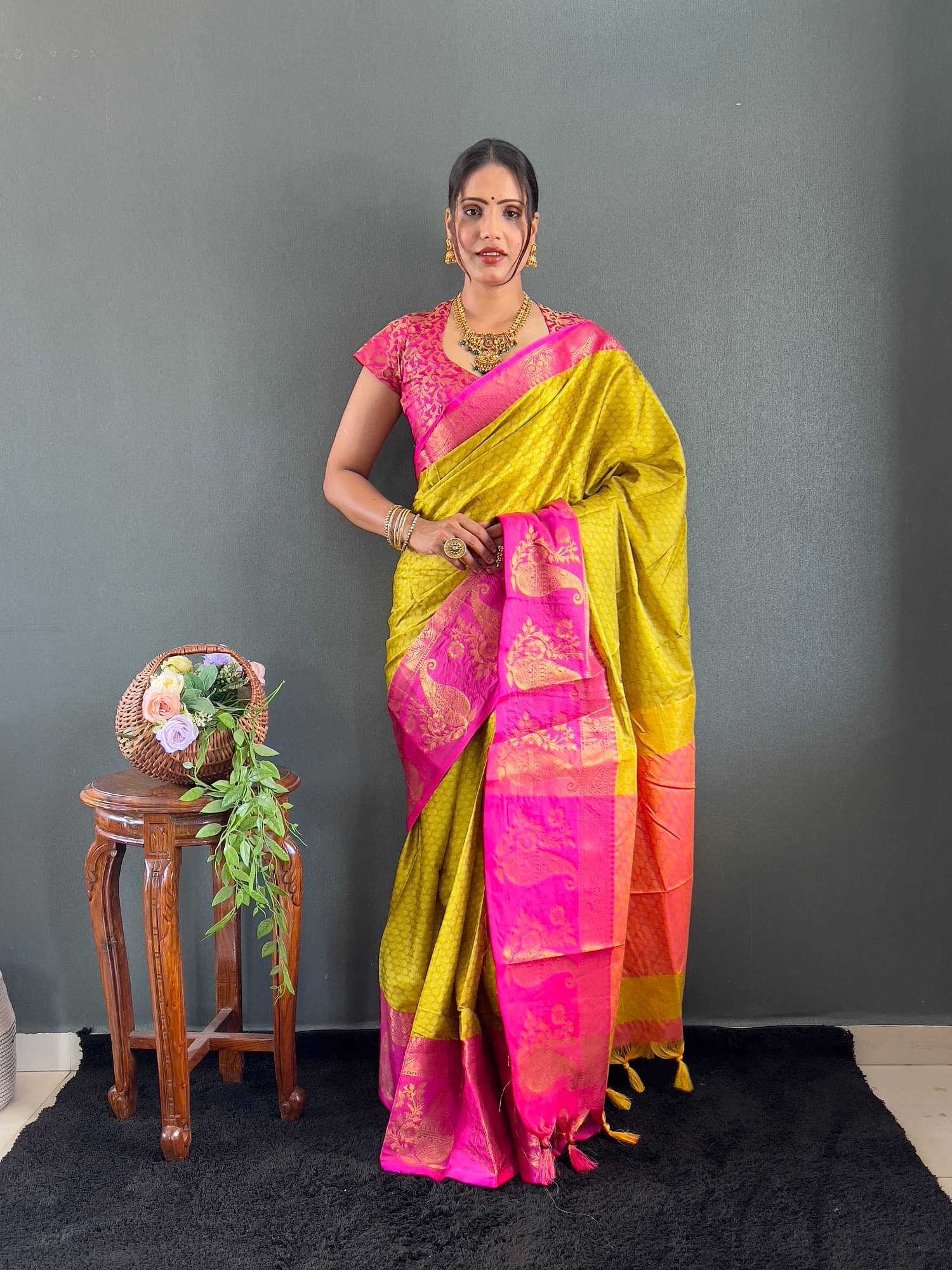 Lady Shopi Silk Woven Saree With Unstitched Blouse Piece ( Multicolor 8 ) Lady Shopi Silk Woven Saree With Unstitched Blouse Piece ( Multicolor 8 )