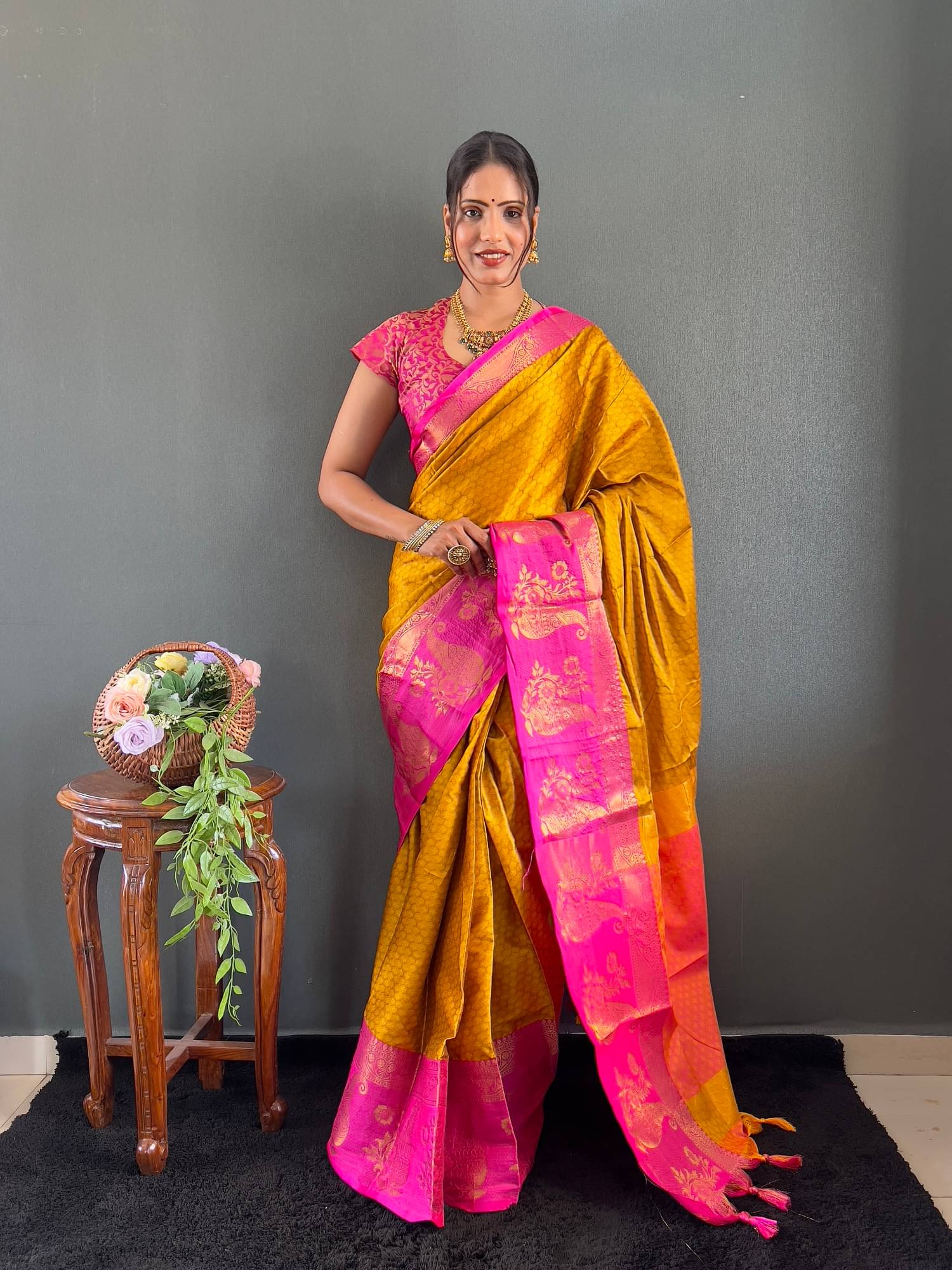 Lady Shopi Silk Woven Saree With Unstitched Blouse Piece ( Multicolor 2 ) Lady Shopi Silk Woven Saree With Unstitched Blouse Piece ( Multicolor 2 )