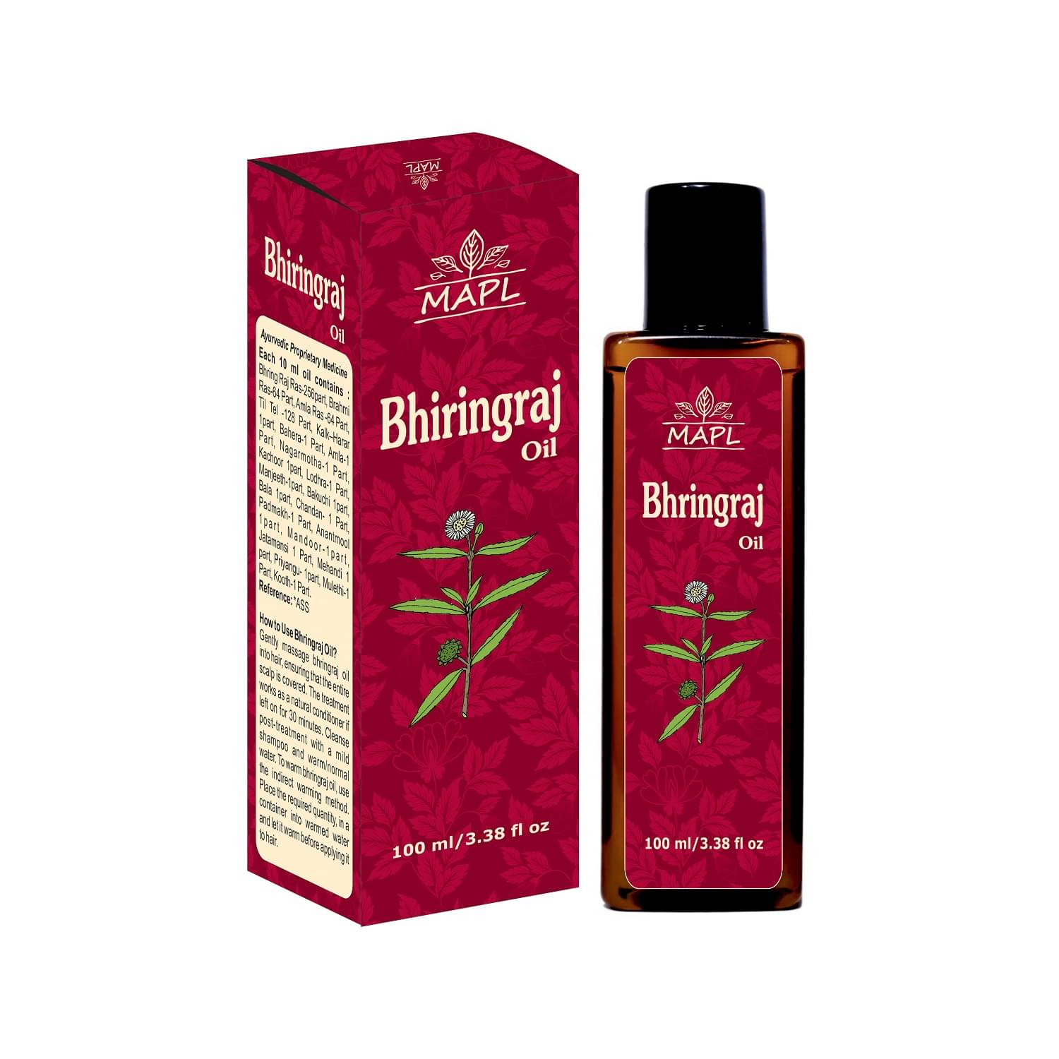     			MAPL Bhringraj Oil , Ayurvedic Hair Oil , Traditional Recipe , Pure and Natural-200ml