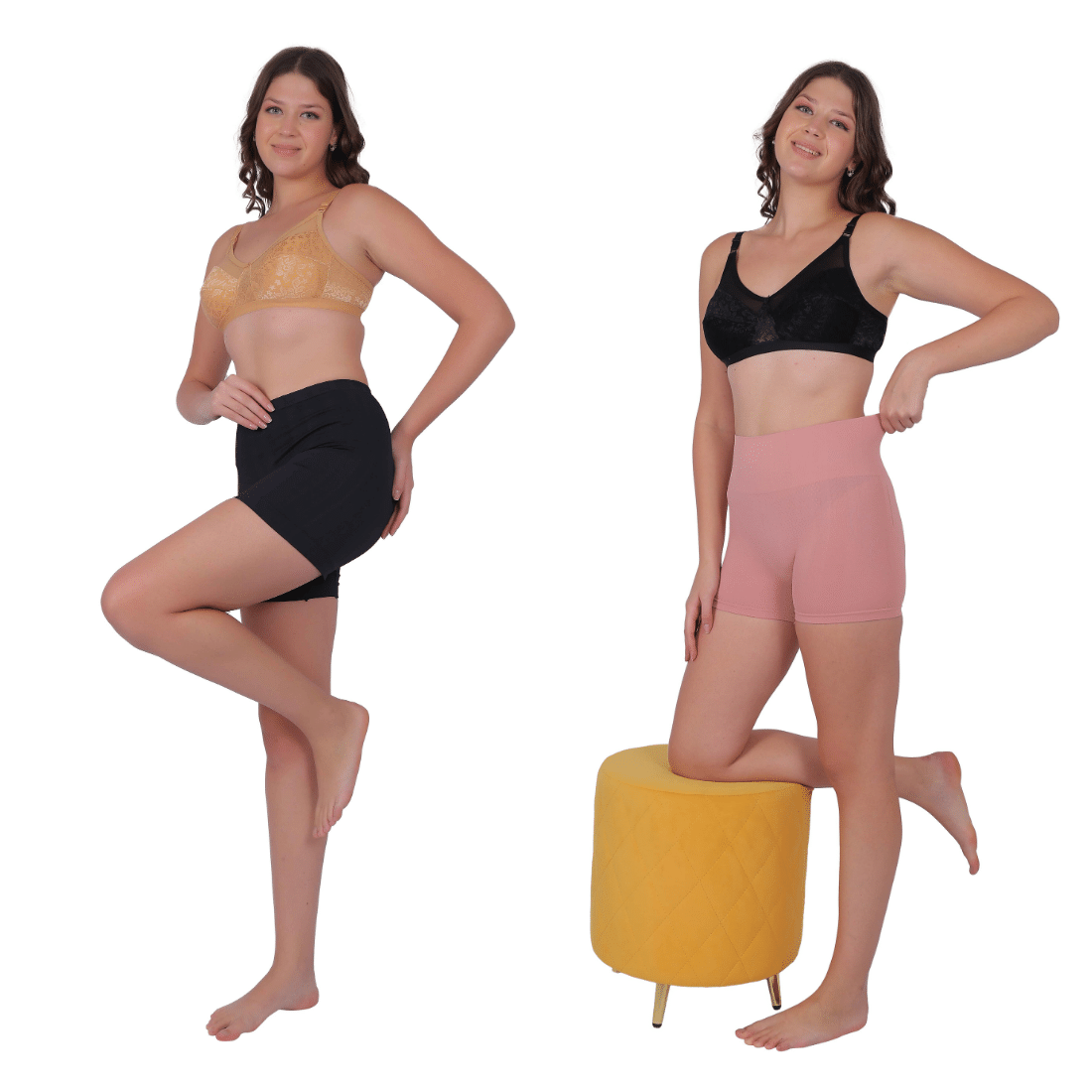     			Pia Trends Pack of 2 Cotton Blend Women's Shaping Bottoms ( Peach,Black )