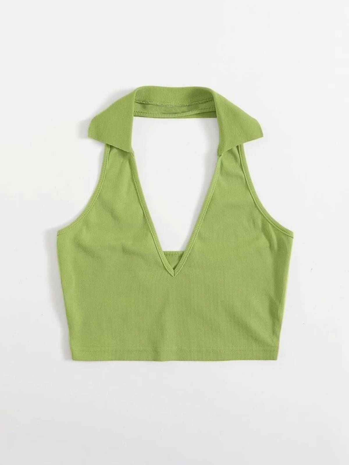     			Redamancii Women's Cotton Blend Crop Top ( Green )