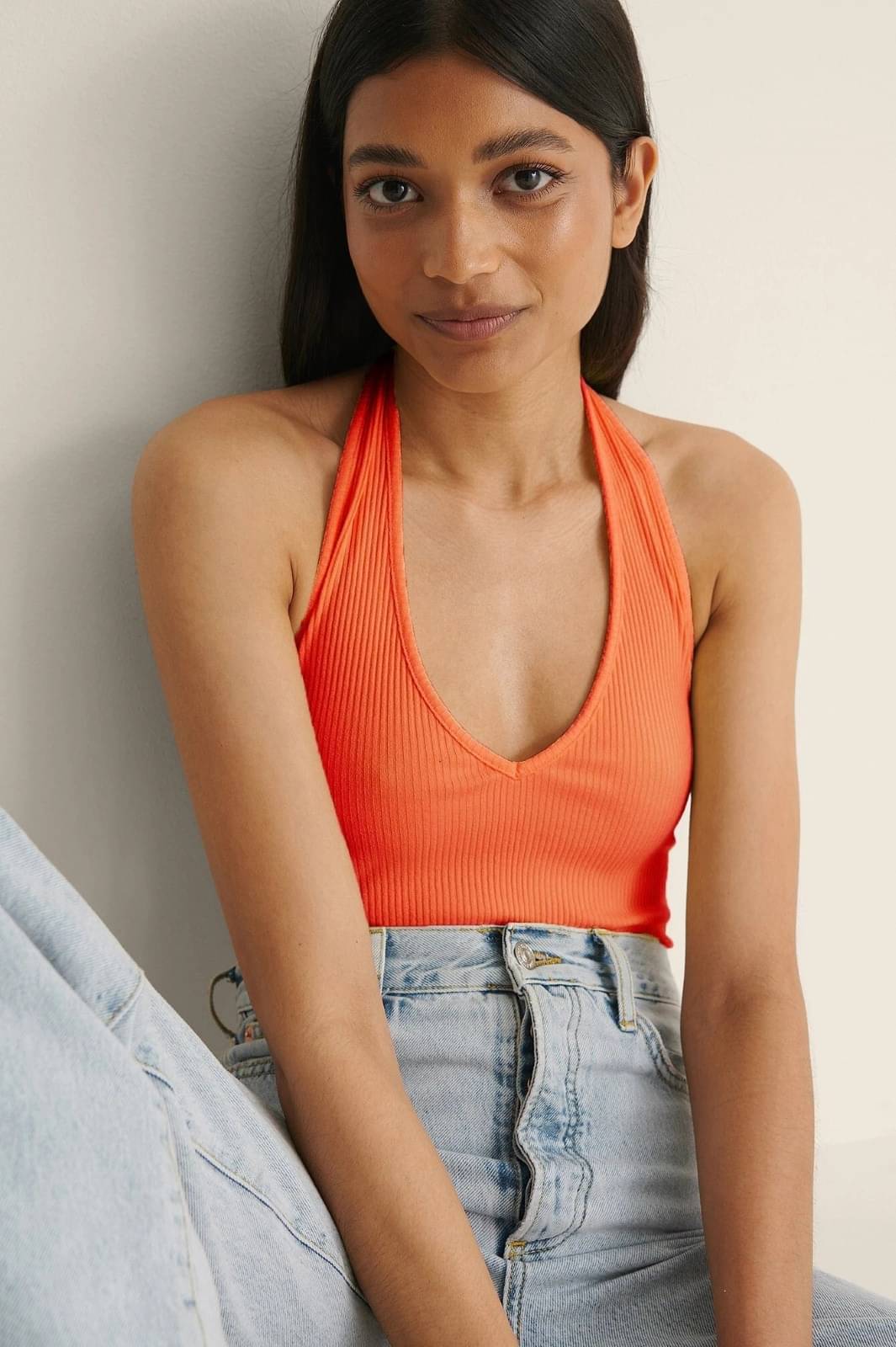    			Redamancii Women's Cotton Blend Tank Top ( Orange )