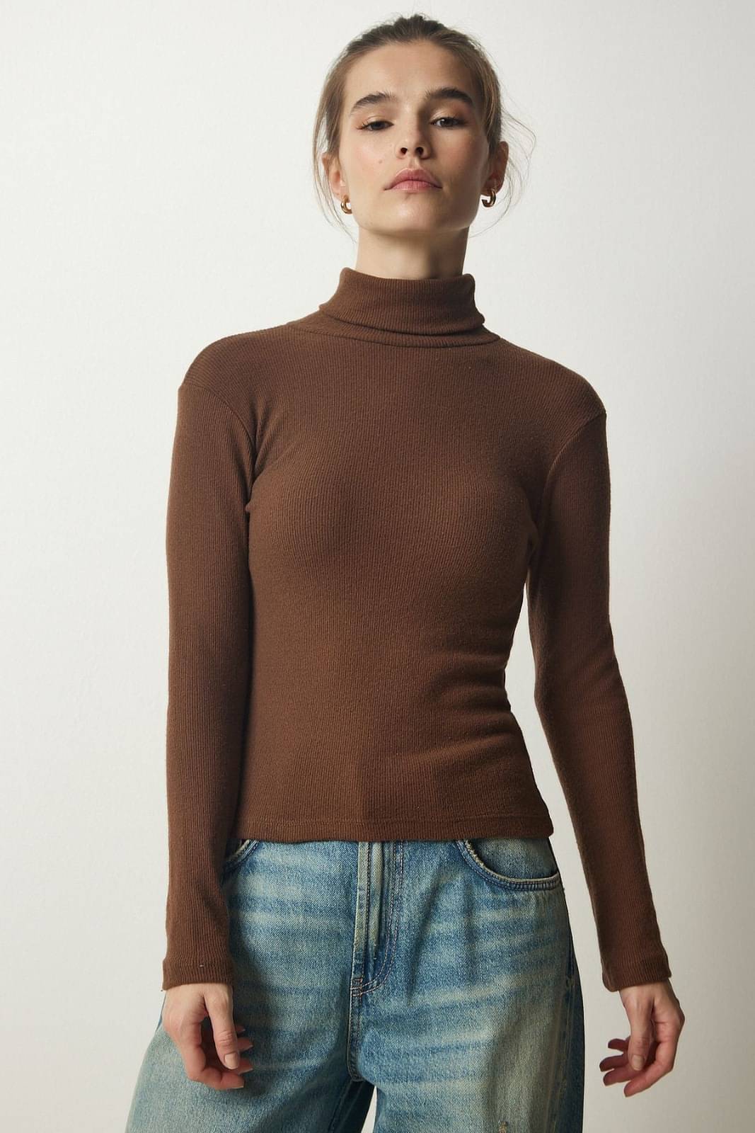 Redamancii Women's Cotton Blend Regular Top ( Brown ) Redamancii Women's Cotton Blend Regular Top ( Brown )