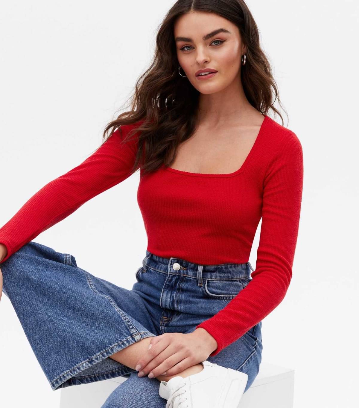 Redamancii Women's Cotton Blend Regular Top ( Red ) Redamancii Women's Cotton Blend Regular Top ( Red )