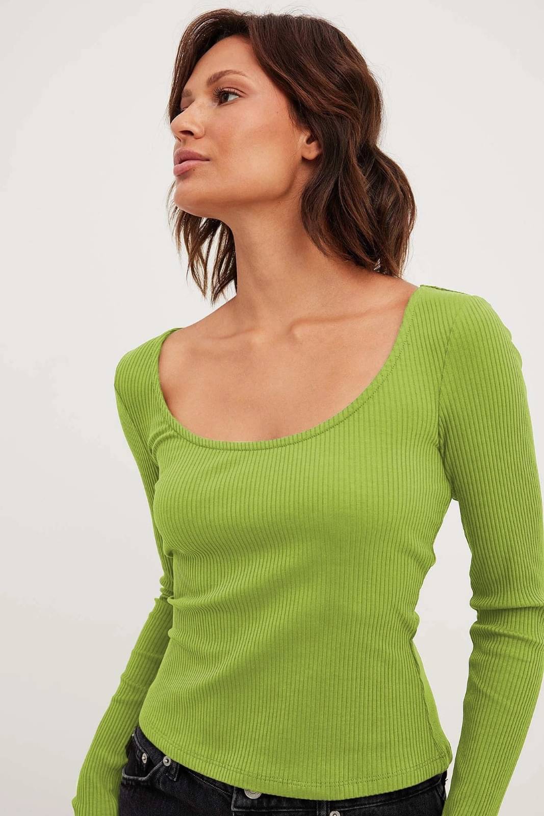 Redamancii Women's Cotton Blend Regular Top ( Green ) Redamancii Women's Cotton Blend Regular Top ( Green )