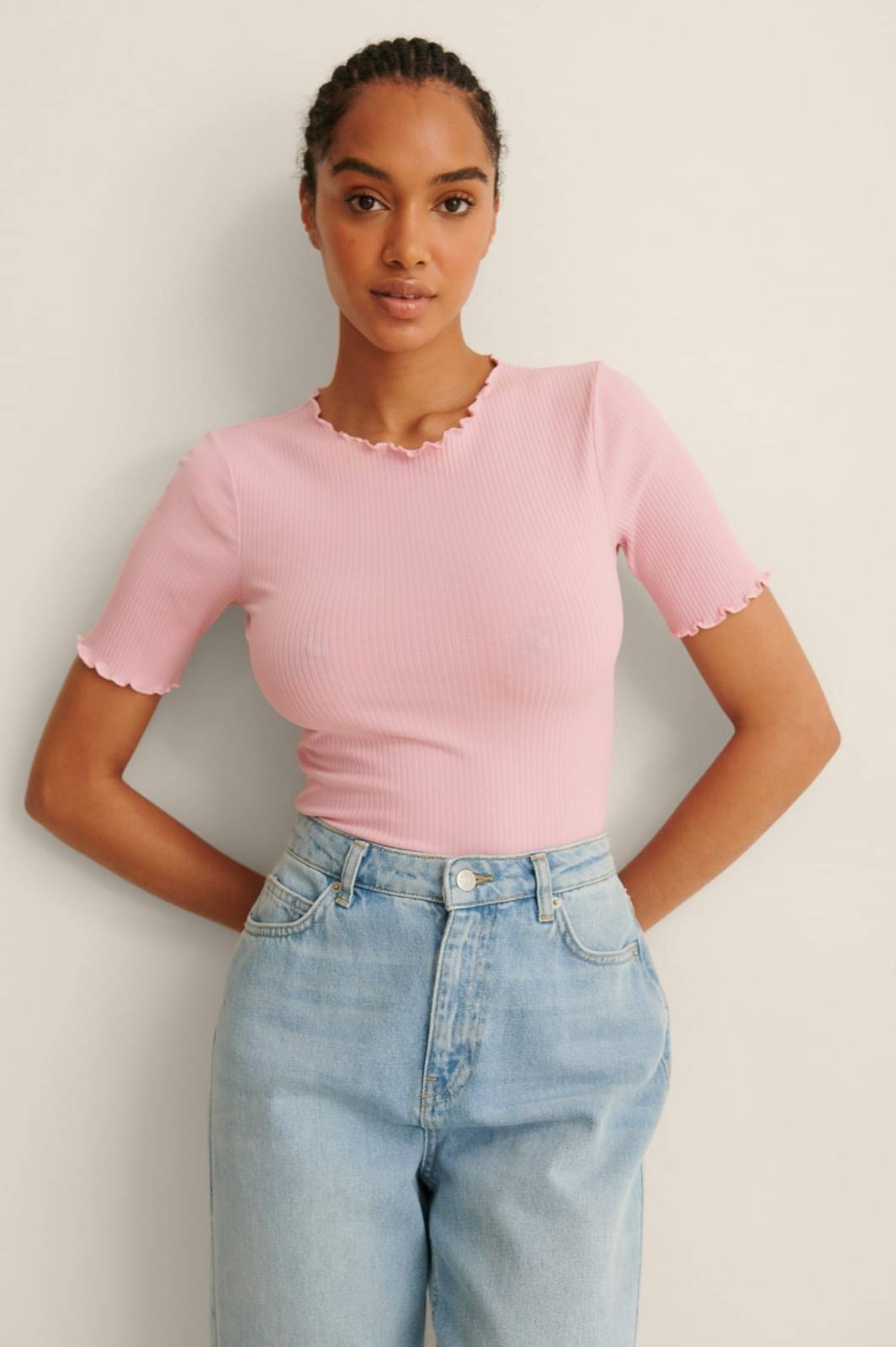 Redamancii Women's Cotton Blend Regular Top ( Pink )     			Redamancii Women's Cotton Blend Regular Top ( Pink )