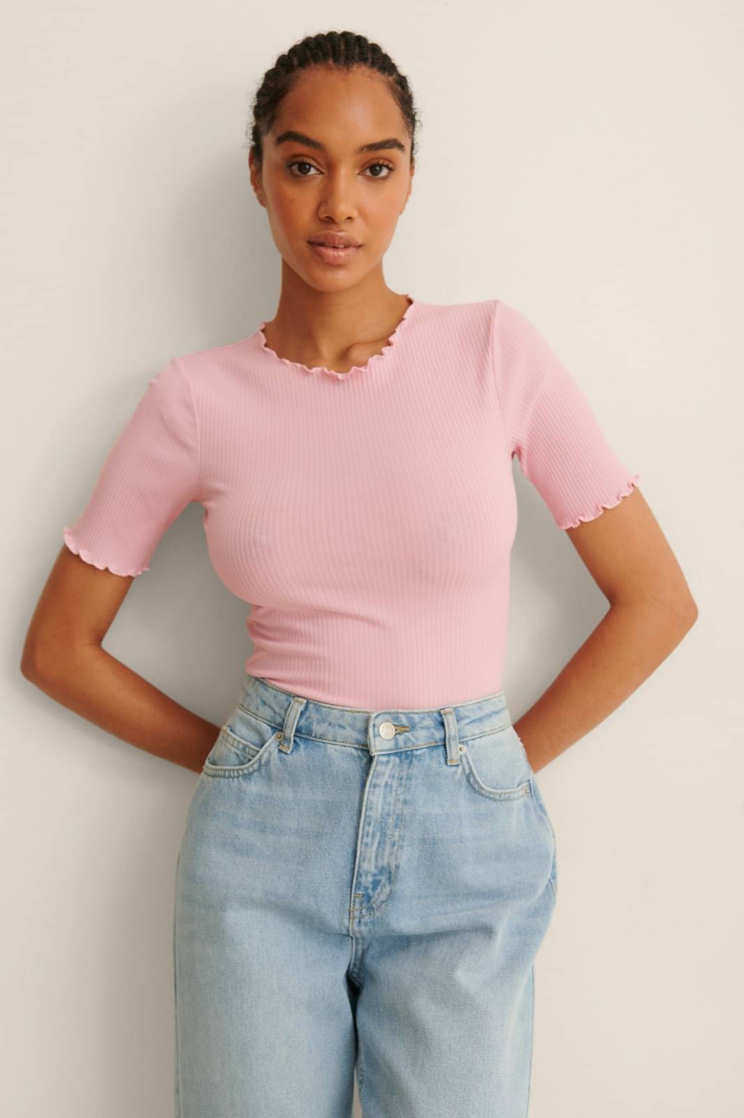 Redamancii Women's Cotton Blend Regular Top ( Pink ) Redamancii Women's Cotton Blend Regular Top ( Pink )