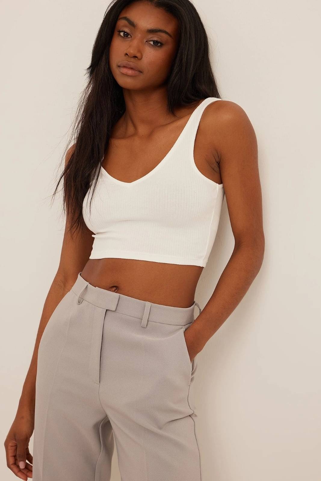 Redamancii Women's Cotton Blend Camisole Top ( White ) Redamancii Women's Cotton Blend Camisole Top ( White )