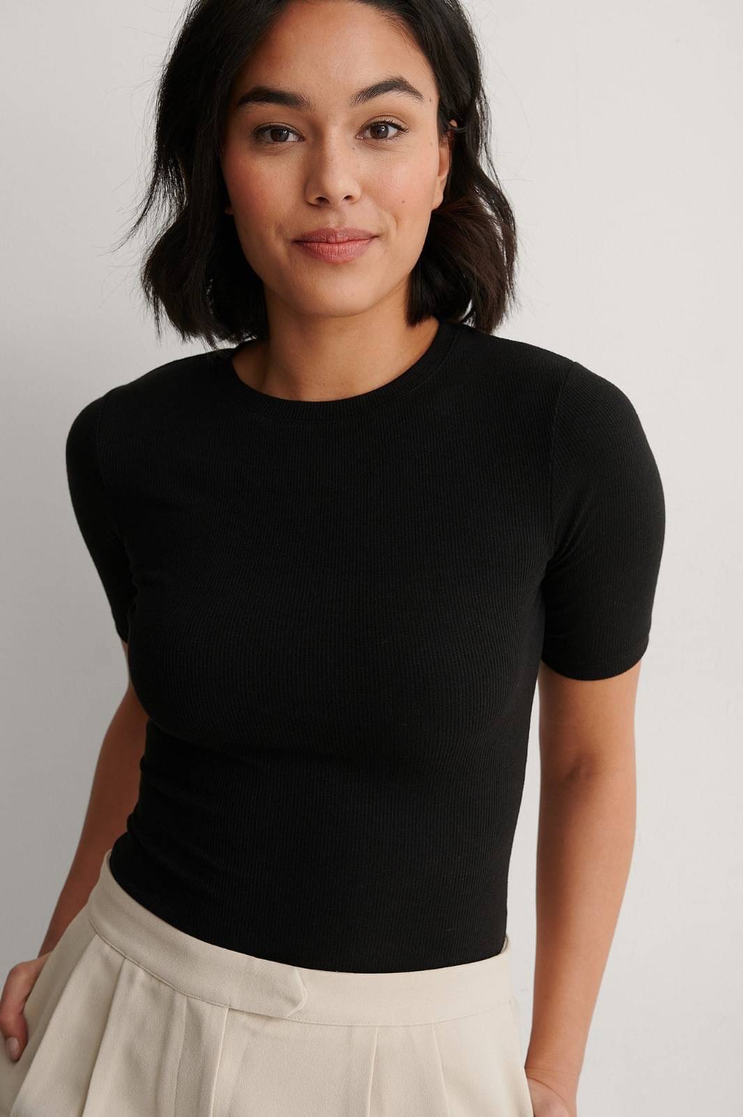 Redamancii Women's Cotton Blend Regular Top ( Black ) Redamancii Women's Cotton Blend Regular Top ( Black )