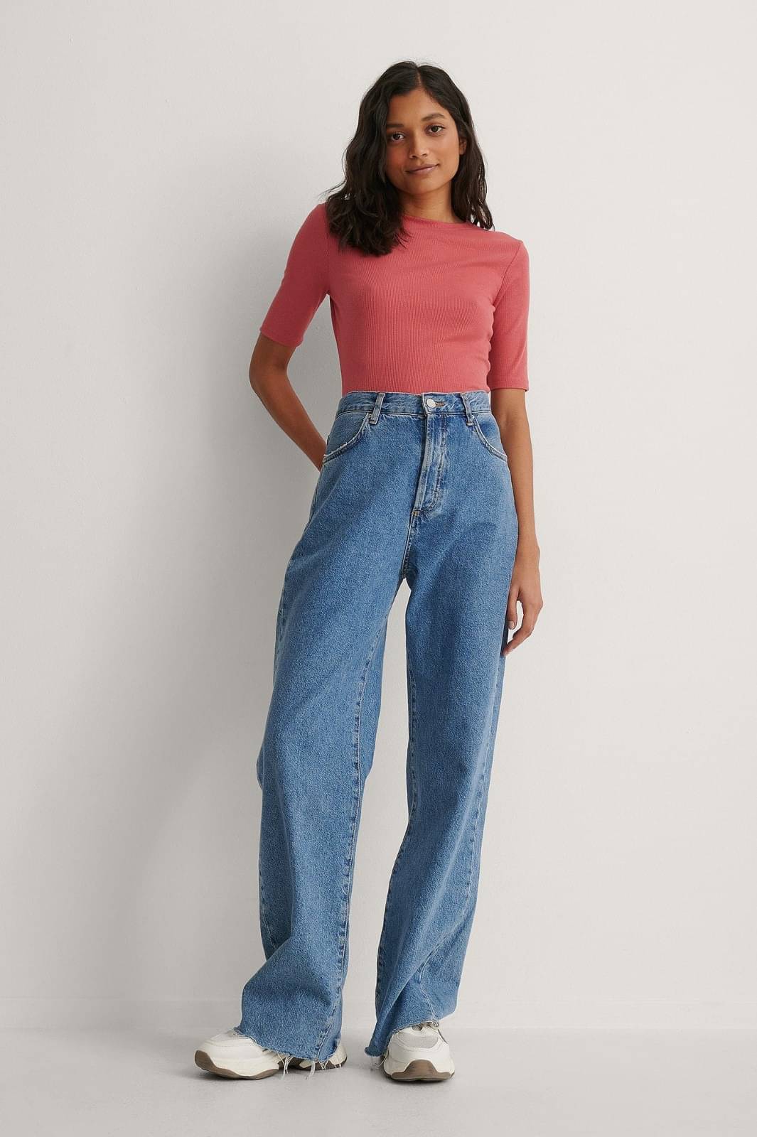 Redamancii Women's Cotton Blend Regular Top ( Pink ) Redamancii Women's Cotton Blend Regular Top ( Pink )