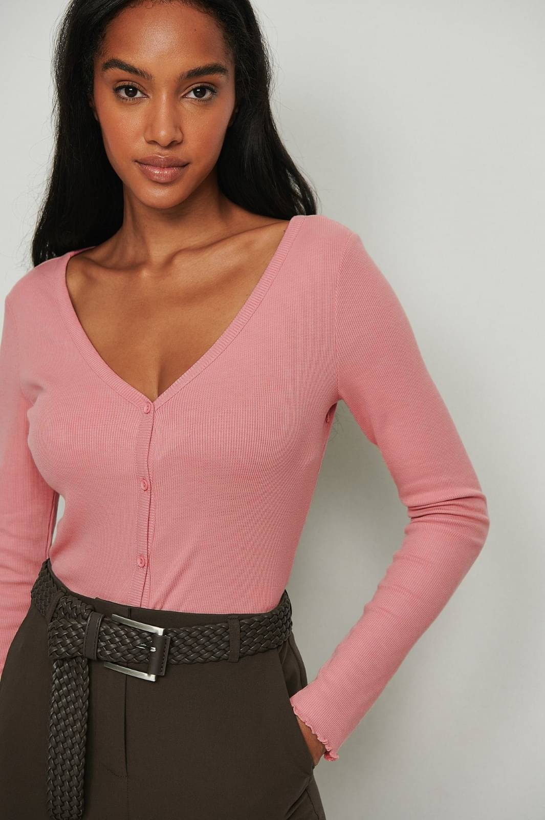 Redamancii Women's Cotton Blend Regular Top ( Pink ) Redamancii Women's Cotton Blend Regular Top ( Pink )