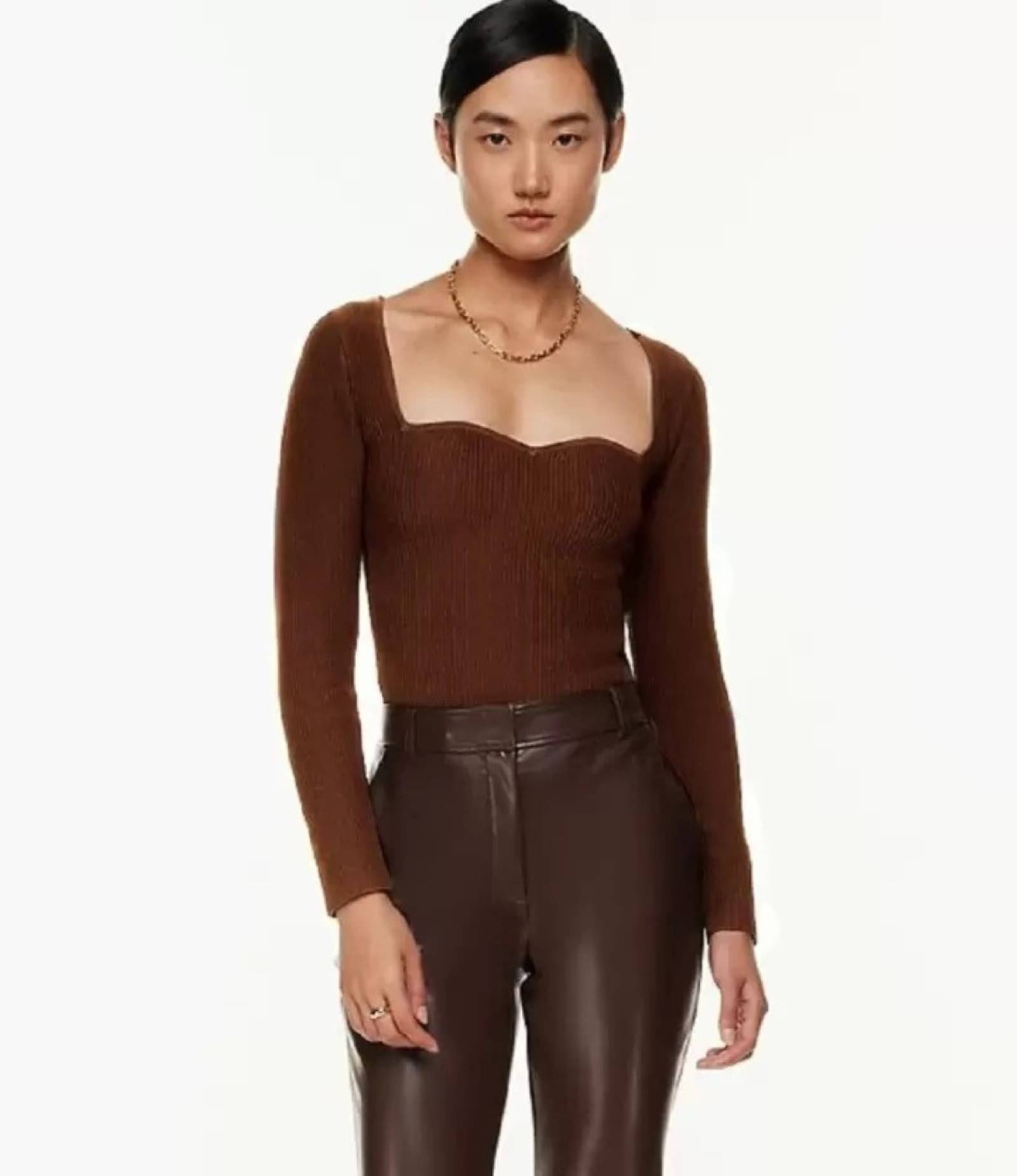     			Redamancii Women's Cotton Blend Regular Top ( Brown )