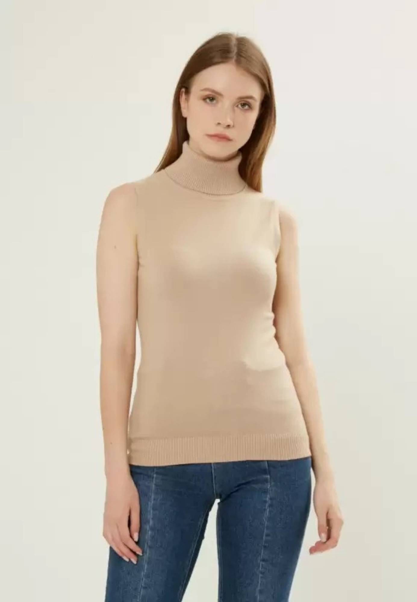 Redamancii Women's Cotton Blend Regular Top ( Beige ) Redamancii Women's Cotton Blend Regular Top ( Beige )