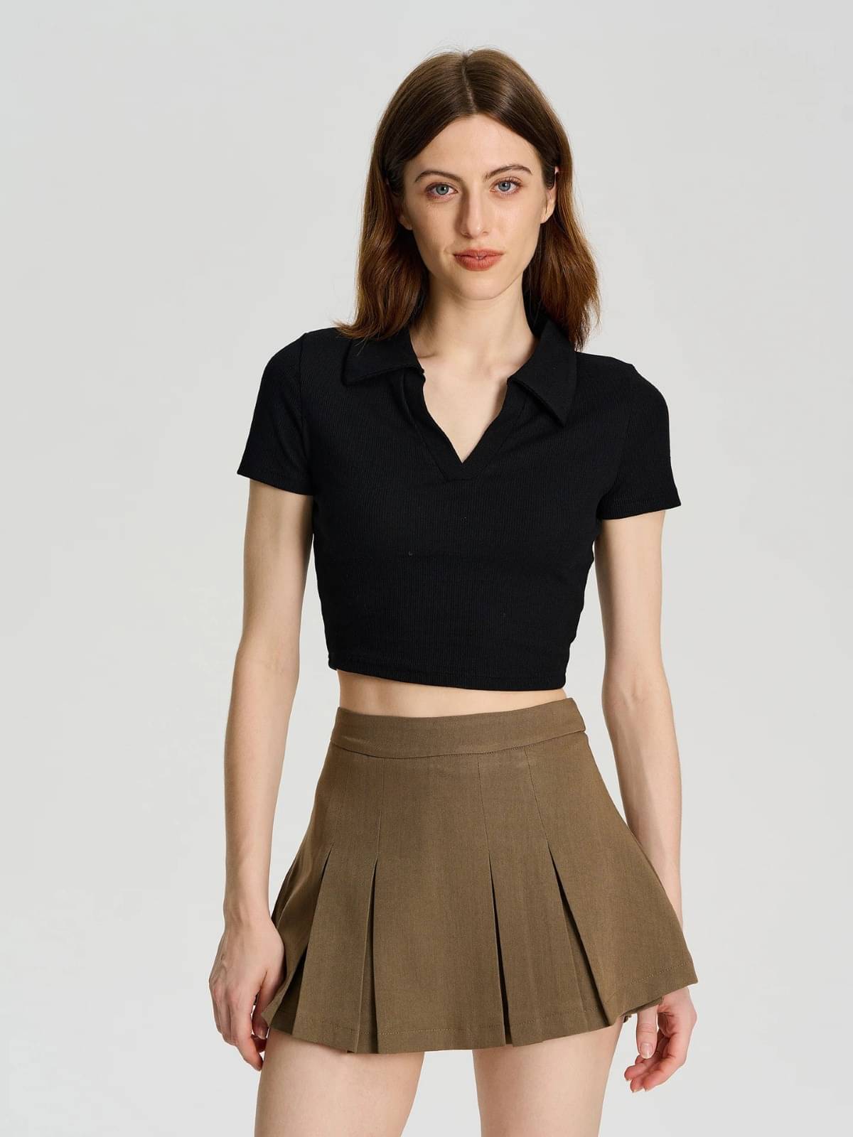 Redamancii Women's Cotton Blend Crop Top ( Black ) Redamancii Women's Cotton Blend Crop Top ( Black )