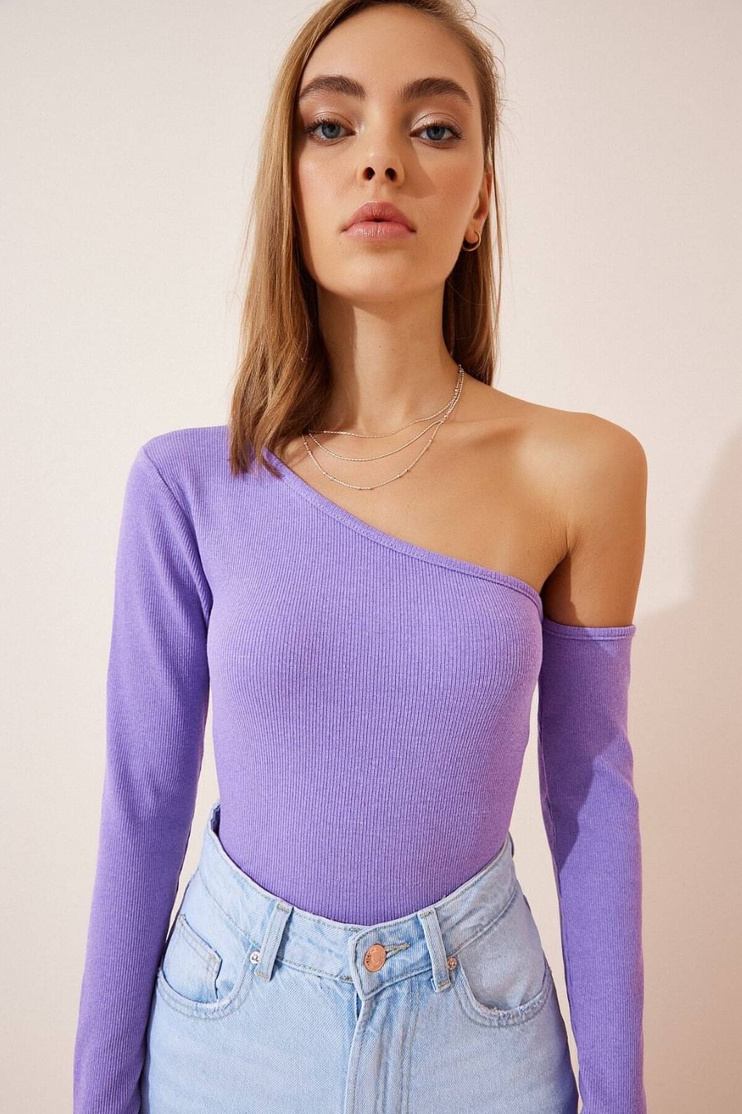 Redamancii Women's Cotton Blend Tiered Top ( Purple ) Redamancii Women's Cotton Blend Tiered Top ( Purple )