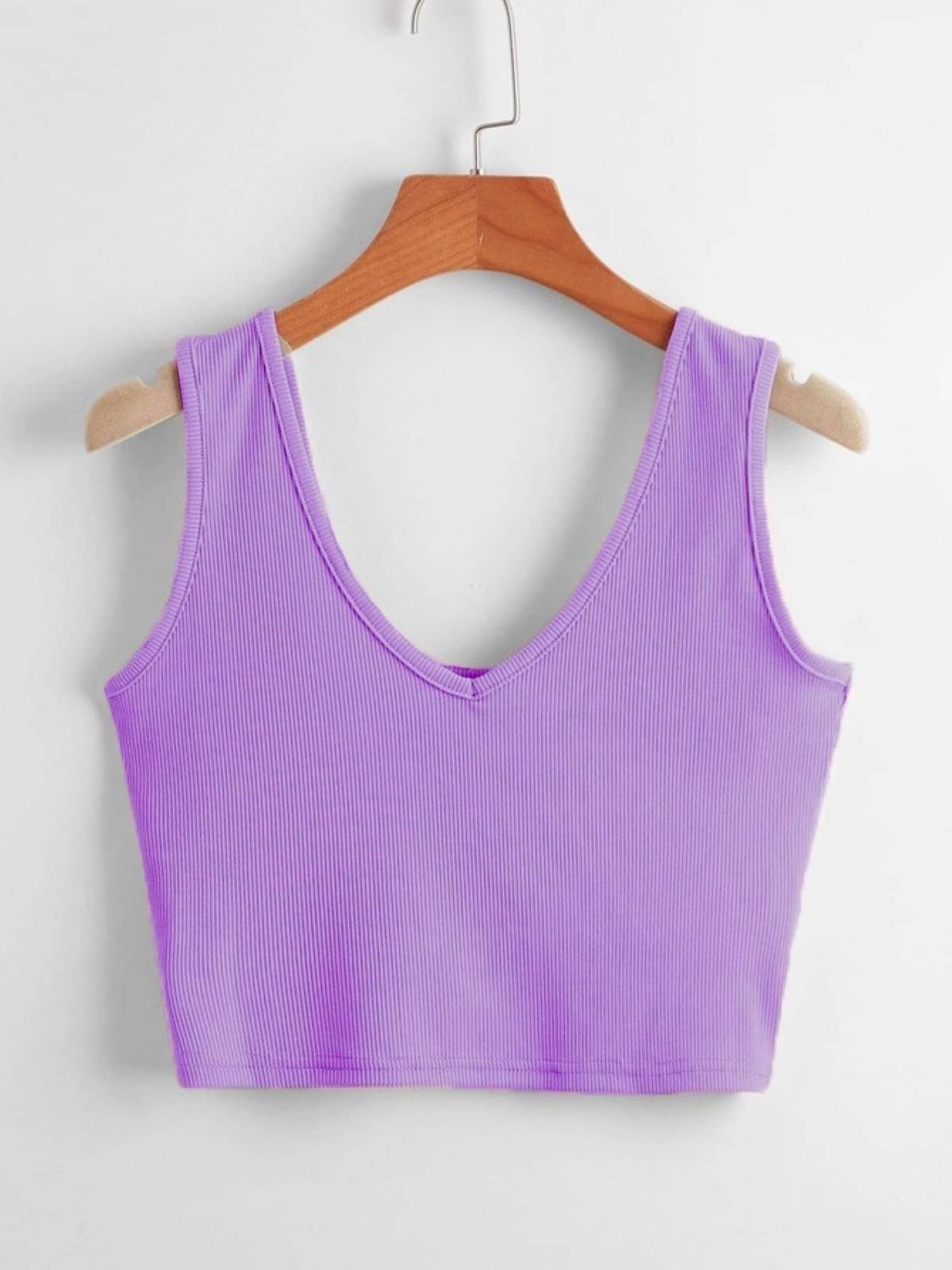     			Redamancii Women's Cotton Blend Crop Top ( Purple )