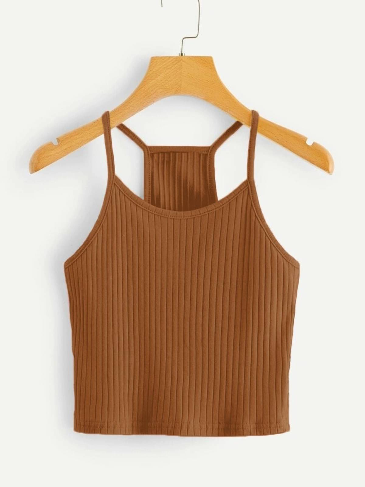 Redamancii Women's Cotton Blend Tank Top ( Brown ) Redamancii Women's Cotton Blend Tank Top ( Brown )