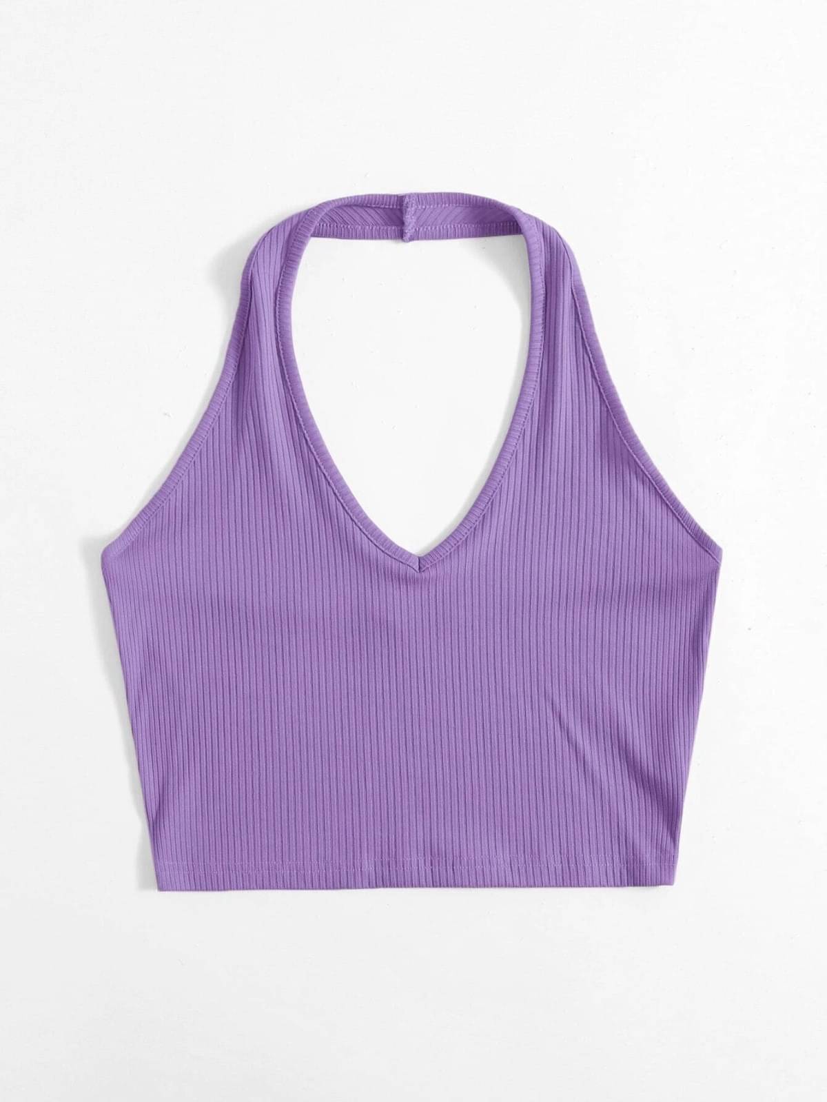Redamancii Women's Cotton Crop Top ( Purple ) Redamancii Women's Cotton Crop Top ( Purple )