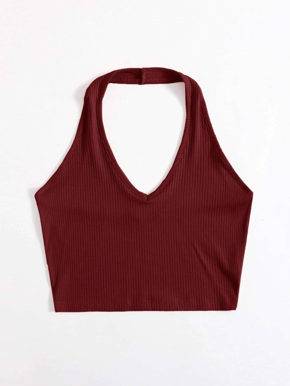     			Redamancii Women's Cotton Crop Top ( Maroon )