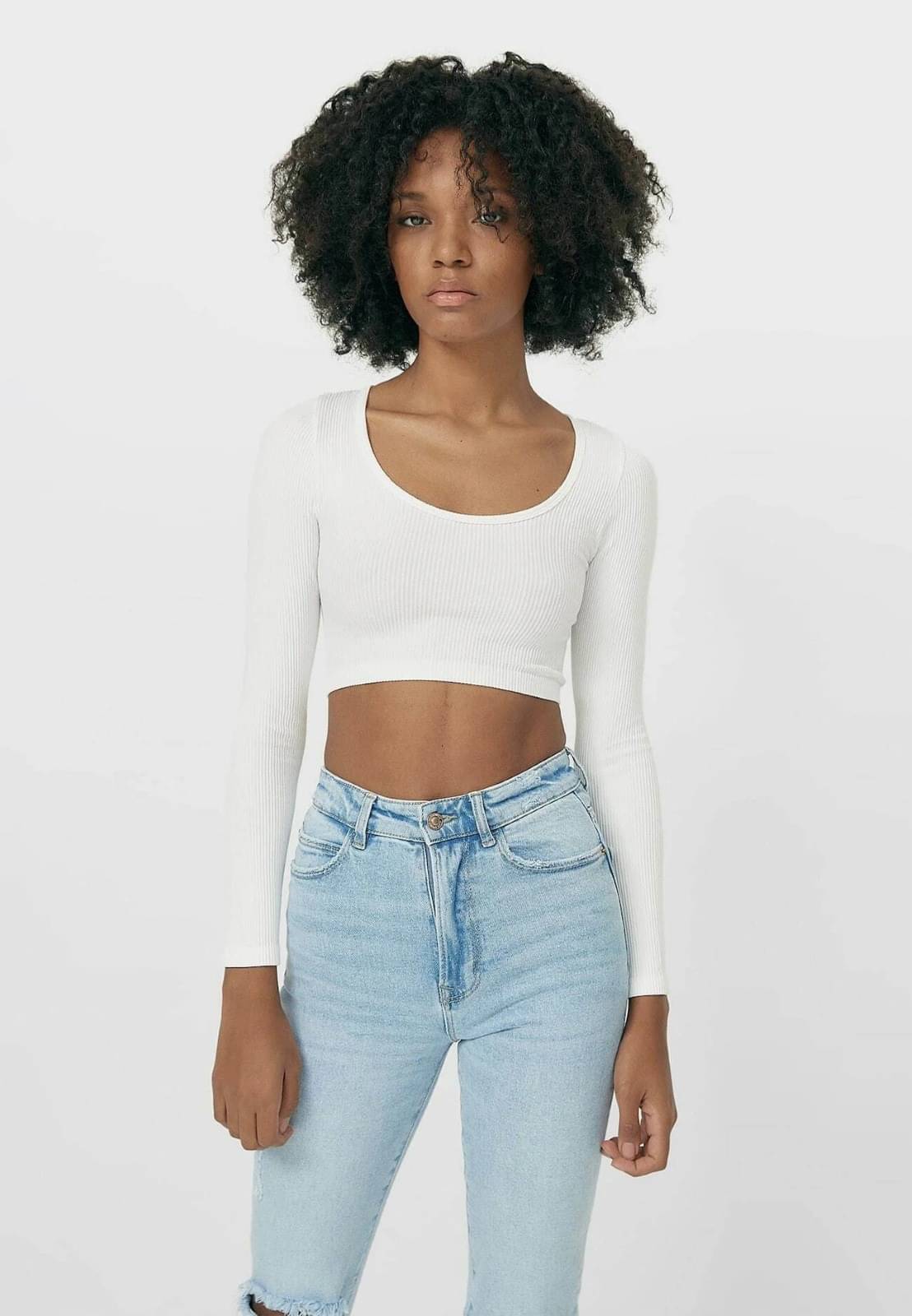     			Redamancii Women's Cotton Crop Top ( White )
