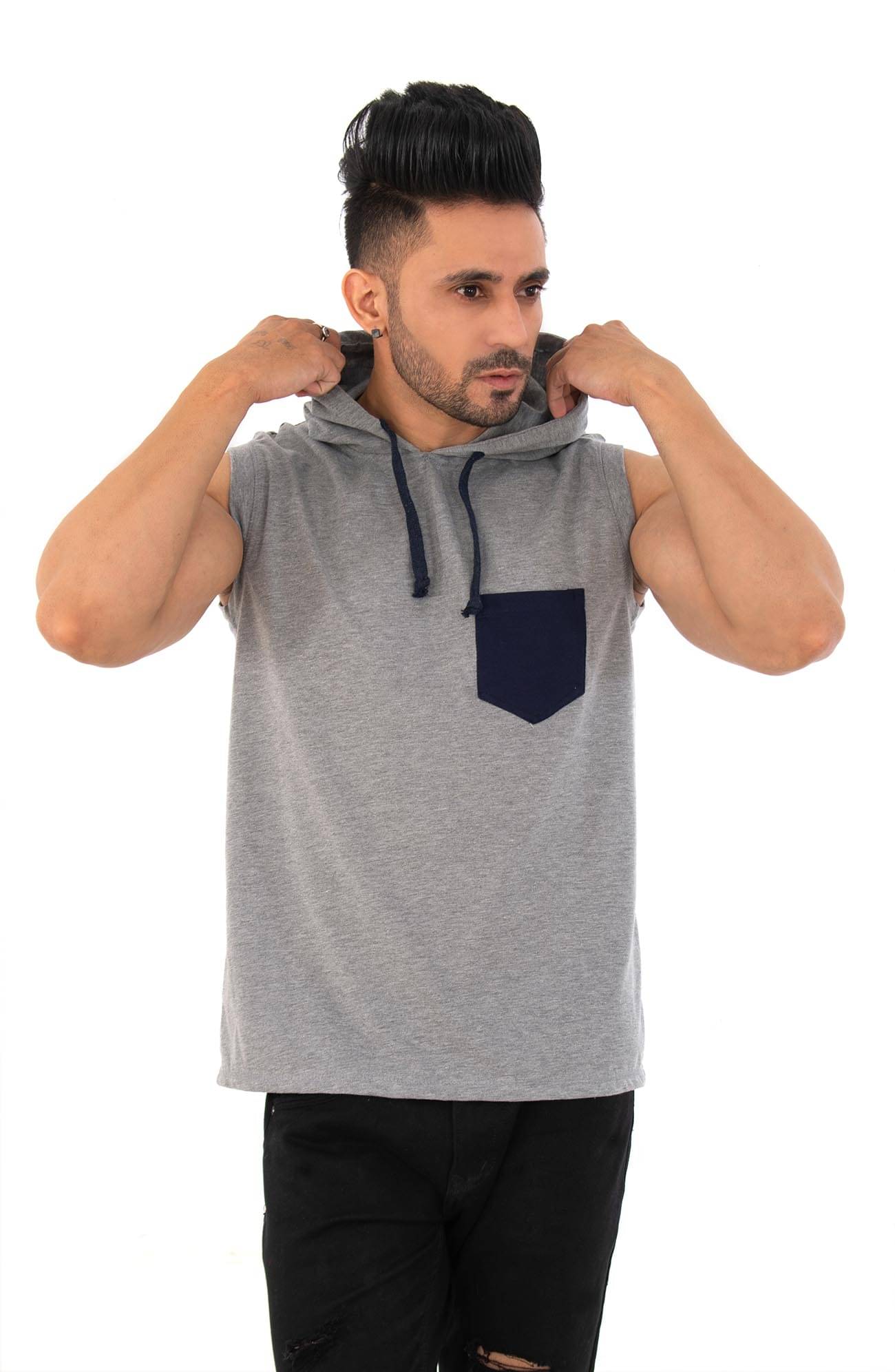 SKYBEN Pack of 1 Cotton Blend Gym Vest For Men ( Medium Grey ) SKYBEN Pack of 1 Cotton Blend Gym Vest For Men ( Medium Grey )
