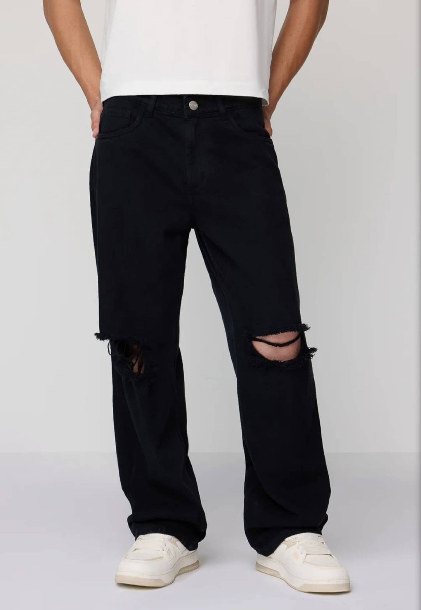     			SiNK DENIMS Regular Fit Distressed Men's Jeans - Black ( Pack of 1 )