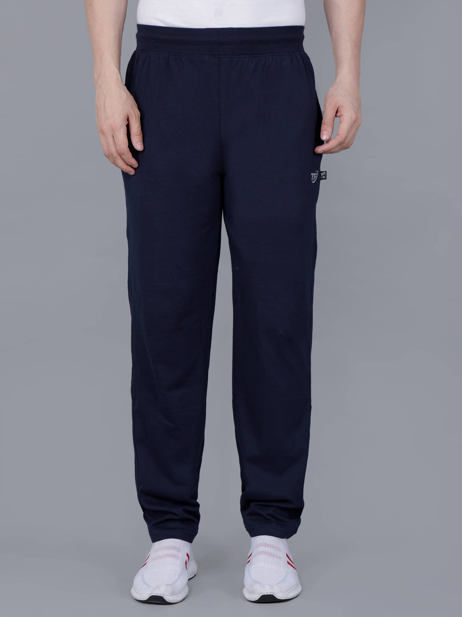 Texfro Navy Cotton Blend Men's Sports Trackpants ( Pack of 1 ) Texfro Navy Cotton Blend Men's Sports Trackpants ( Pack of 1 )