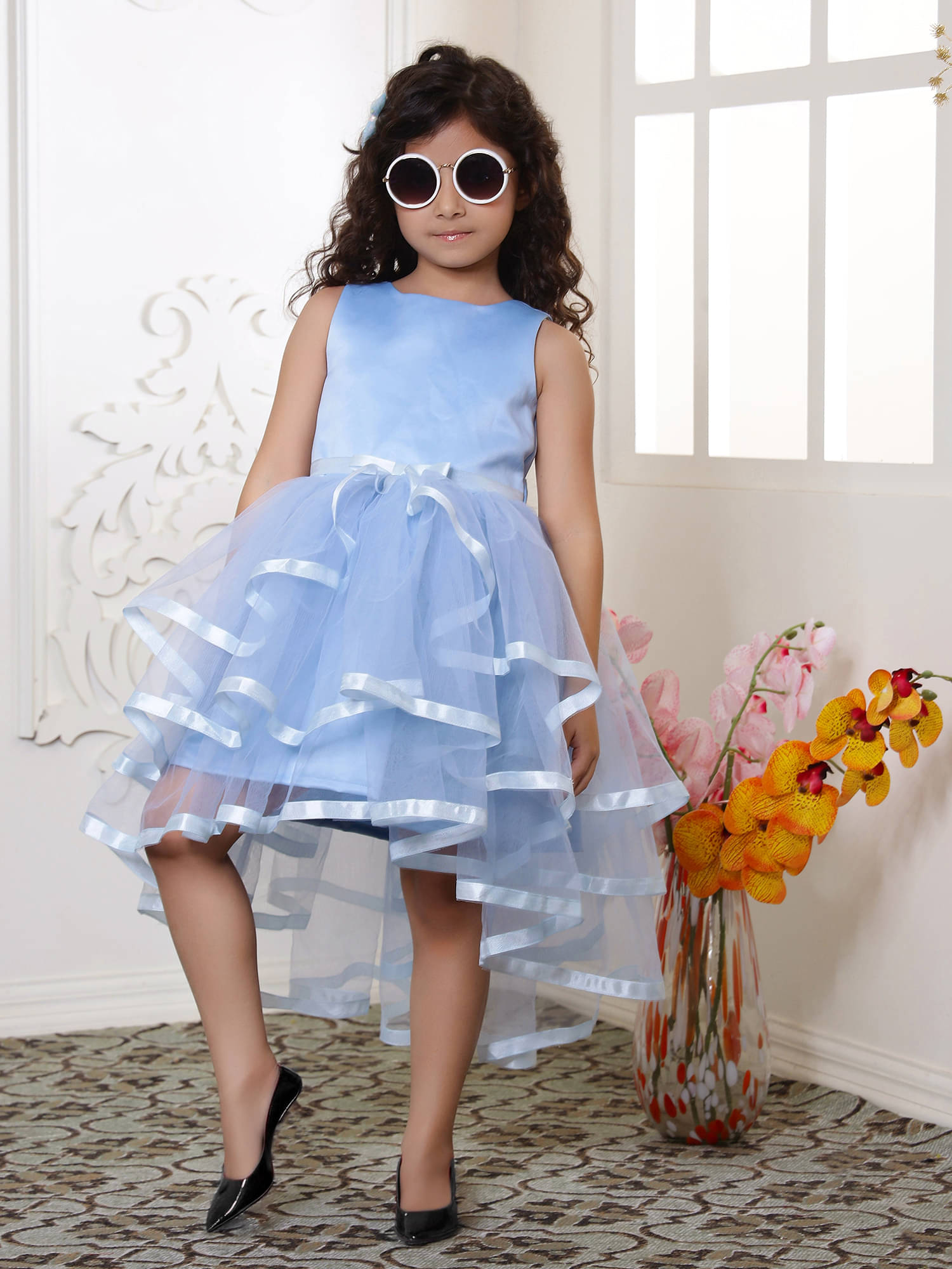 Toy Balloon Kids Net Dress For Baby Girls ( Pack of 1 , Light Blue )     			Toy Balloon Kids Net Dress For Baby Girls ( Pack of 1 , Light Blue )