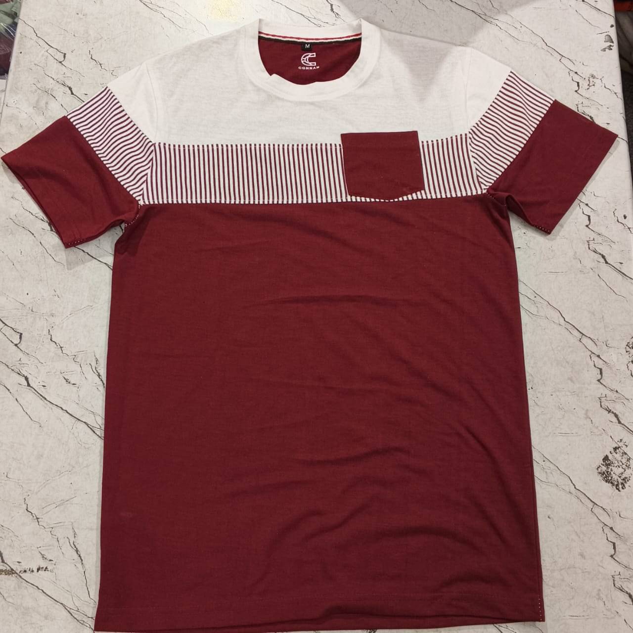 connan Men Cotton Regular Fit Solid T-Shirt ( Maroon )     			connan Men Cotton Regular Fit Solid T-Shirt ( Maroon )