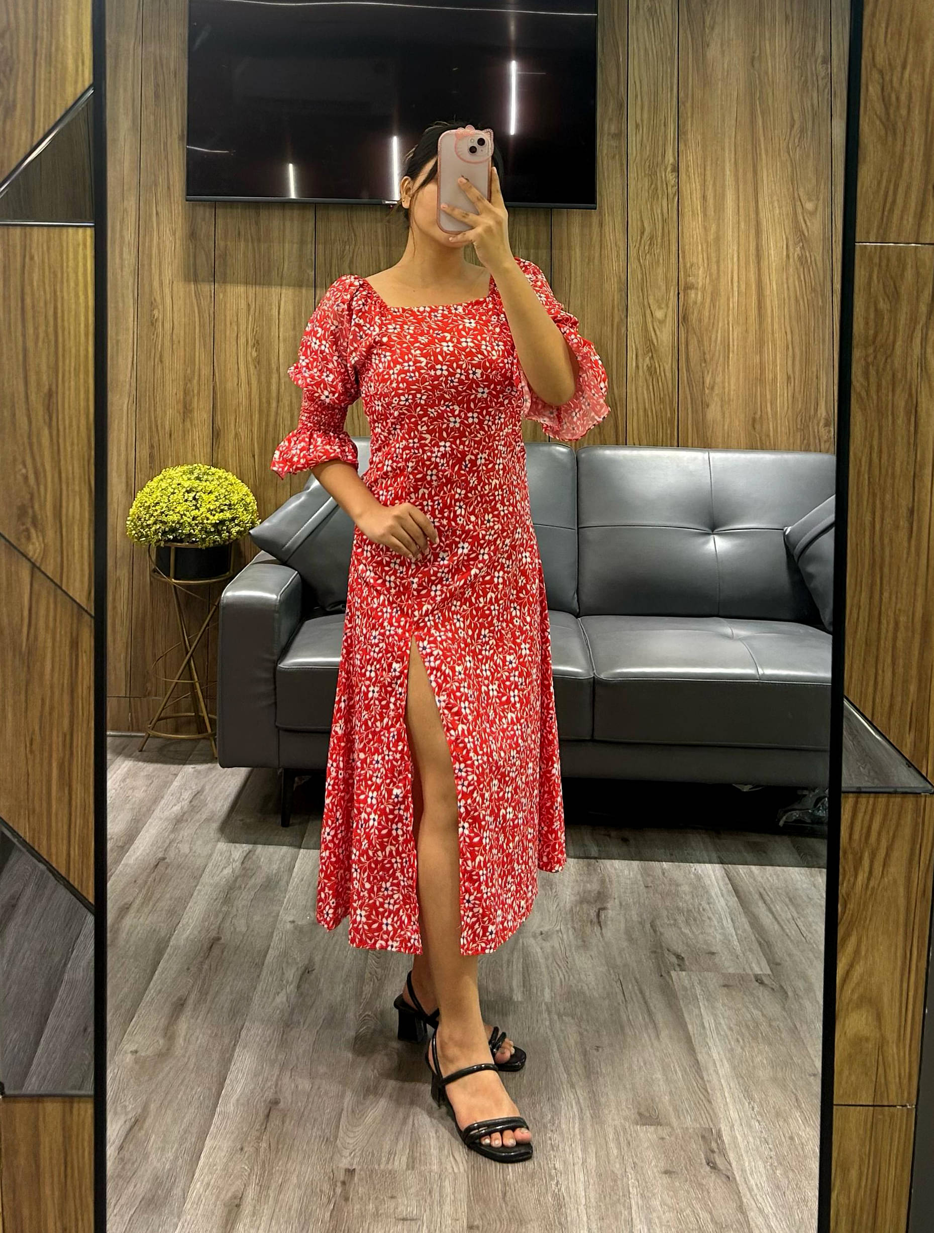 kedar fab Women Crepe Printed Bodycon Dress ( Pink )     			kedar fab Women Crepe Printed Bodycon Dress ( Pink )